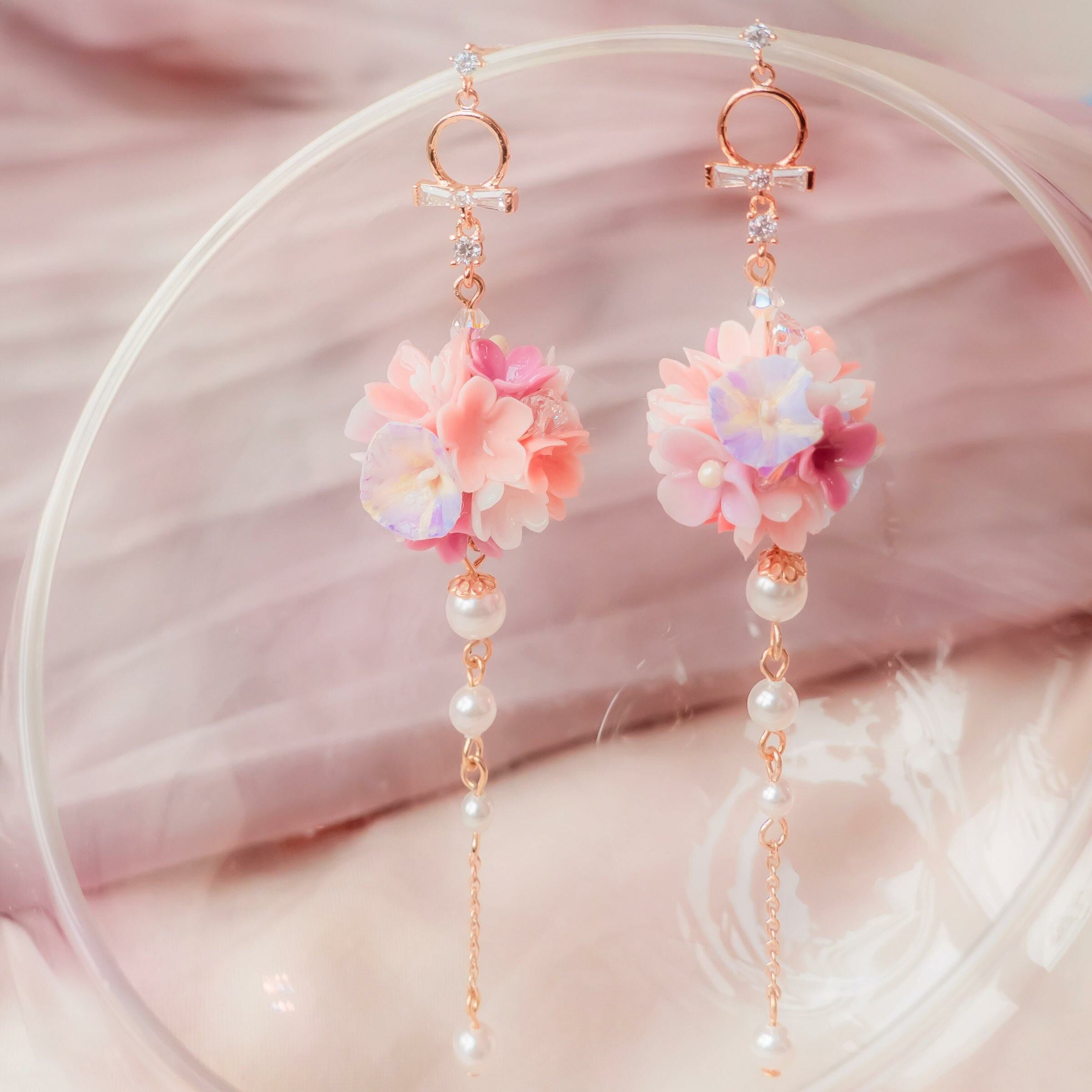 #4 ZODIAC Taurus Morning Glory 14K Gold-Plated 925 Silver Bouquet Earrings