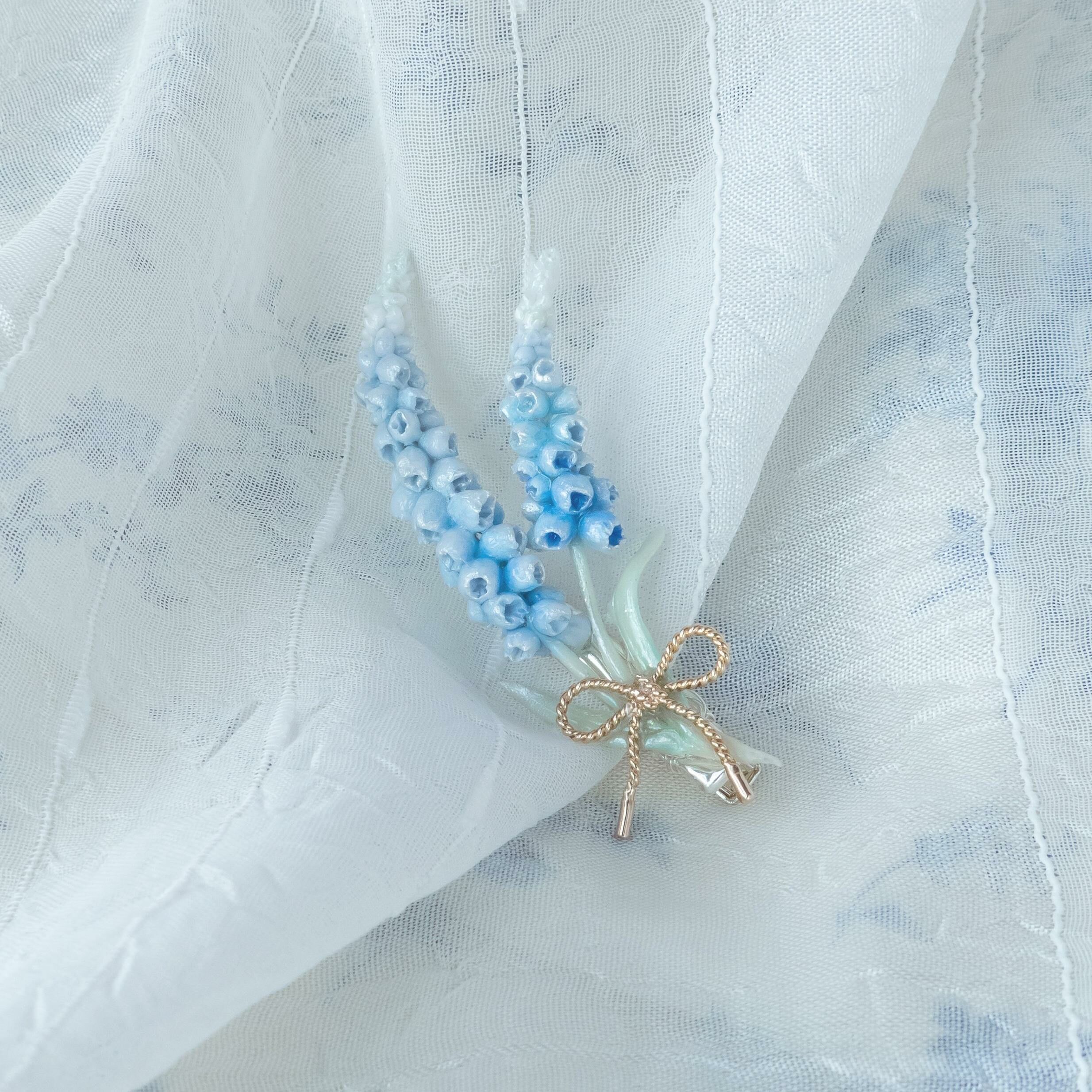 #6 ZODIAC Cancer Muscari Gold-Plated Ribbon Multi-Use Clip