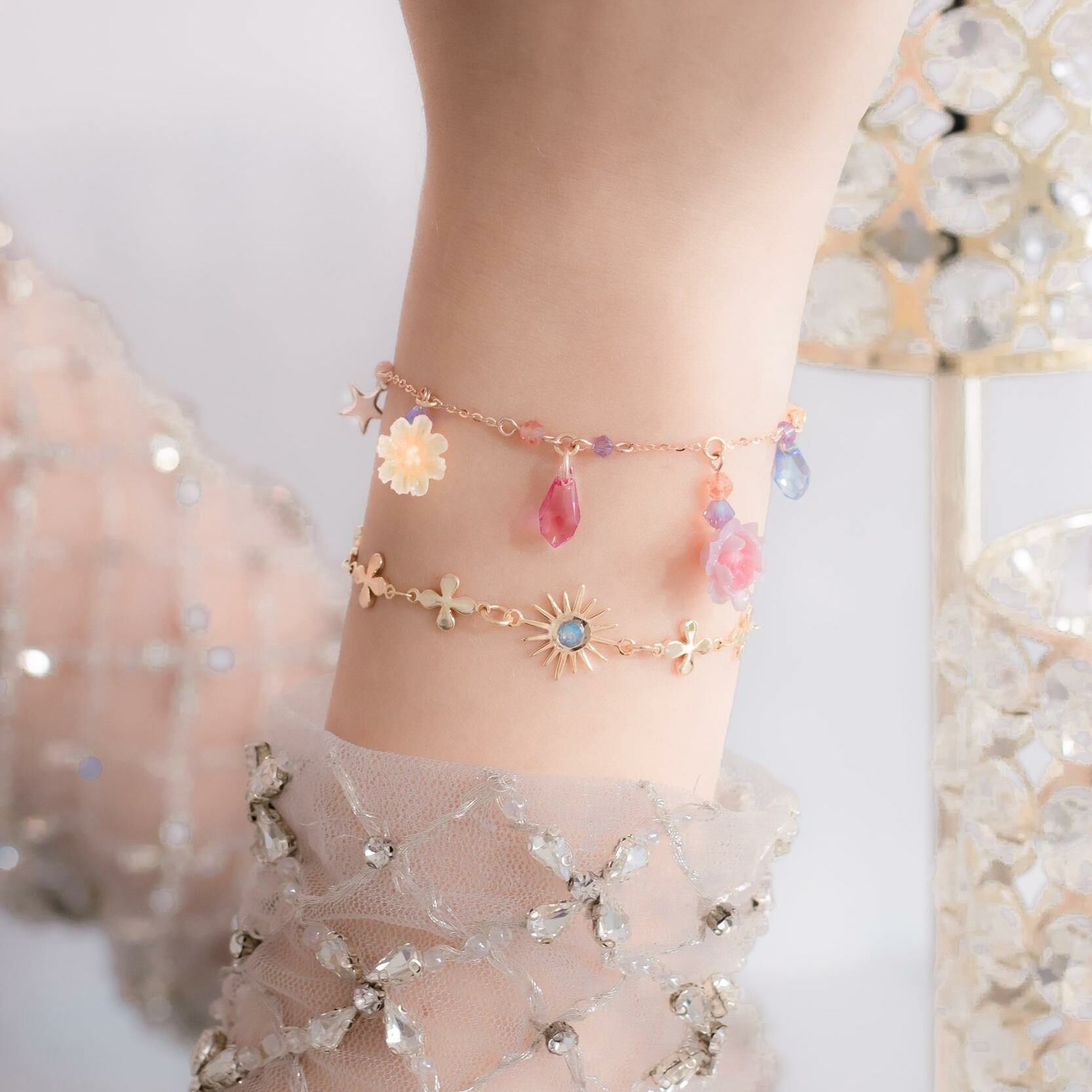 Camellia’s Desire Rose-gold plated 925 Silver Charm Bracelet