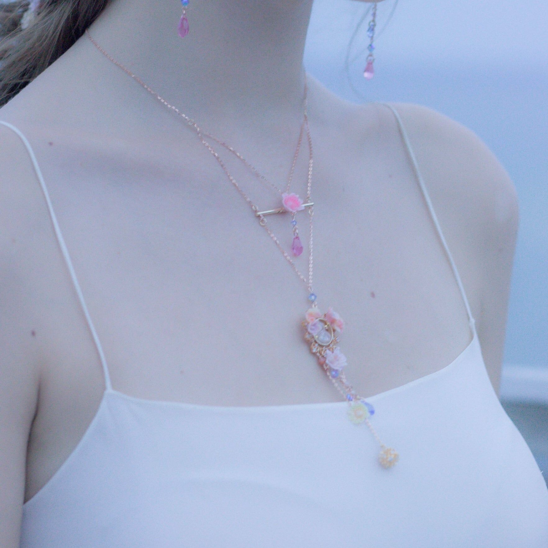 Subconscious Rose-gold plated 925 Silver Kinetic Sand Clock Necklace