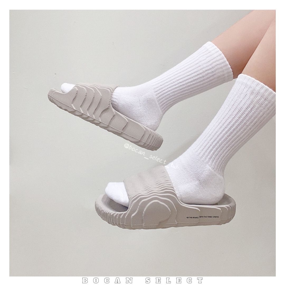 ADIDAS ADILETTE 拖鞋 防水 立體 奶茶灰