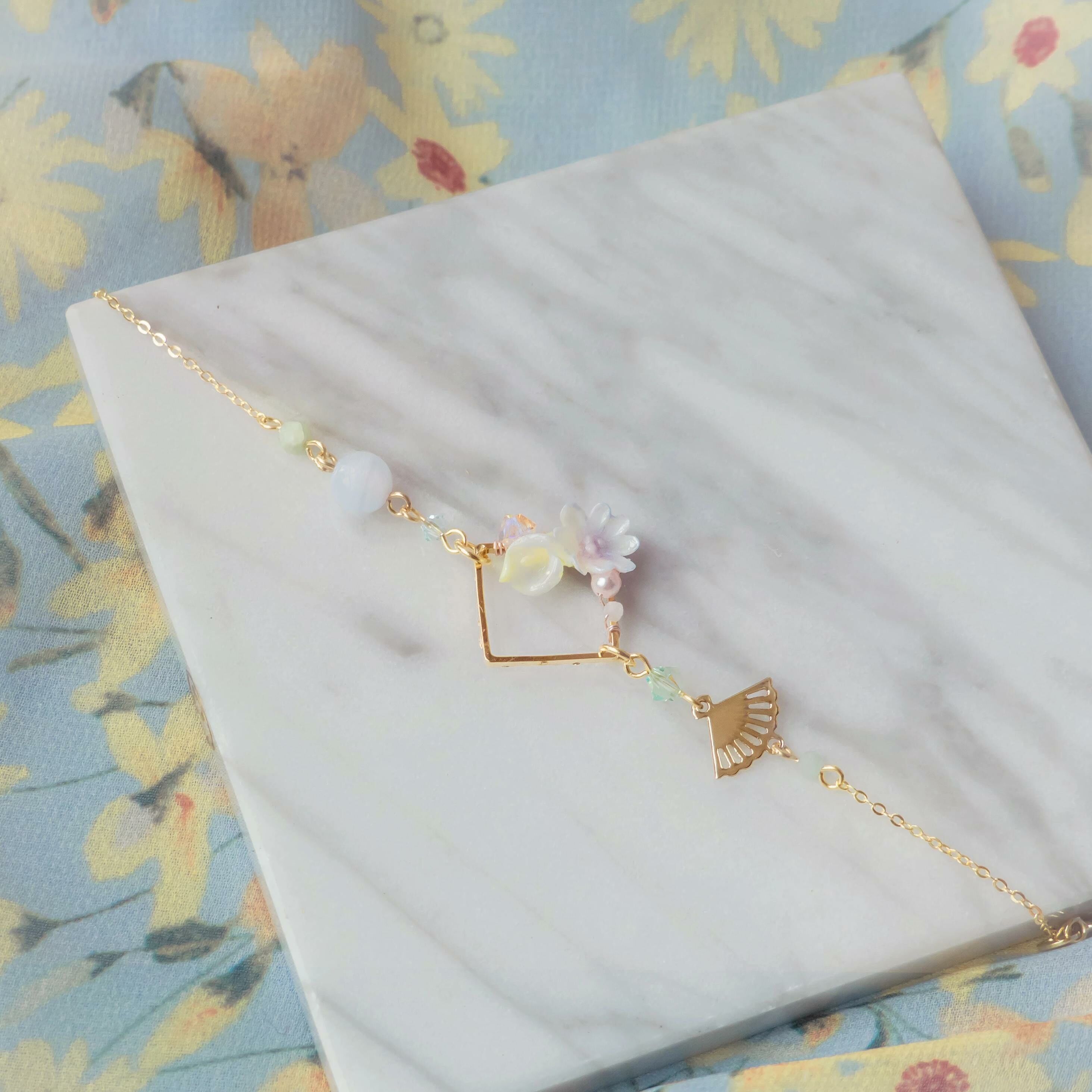 #7 ZODIAC Leo Breeze Calla Lily 14K-gold plated 925 Silver Bracelet