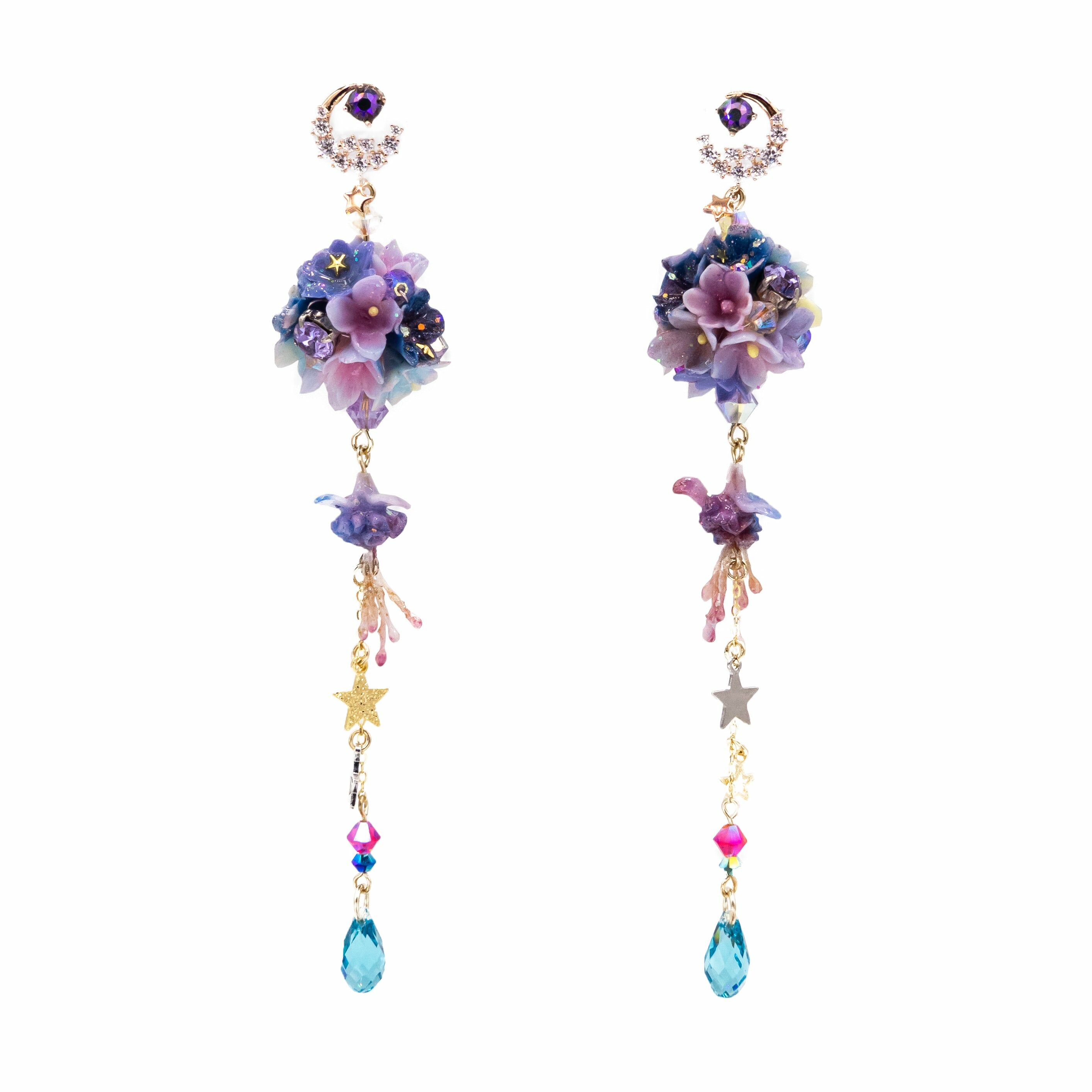 Medinilla Gold-plated 925 Silver Bouquet Earrings