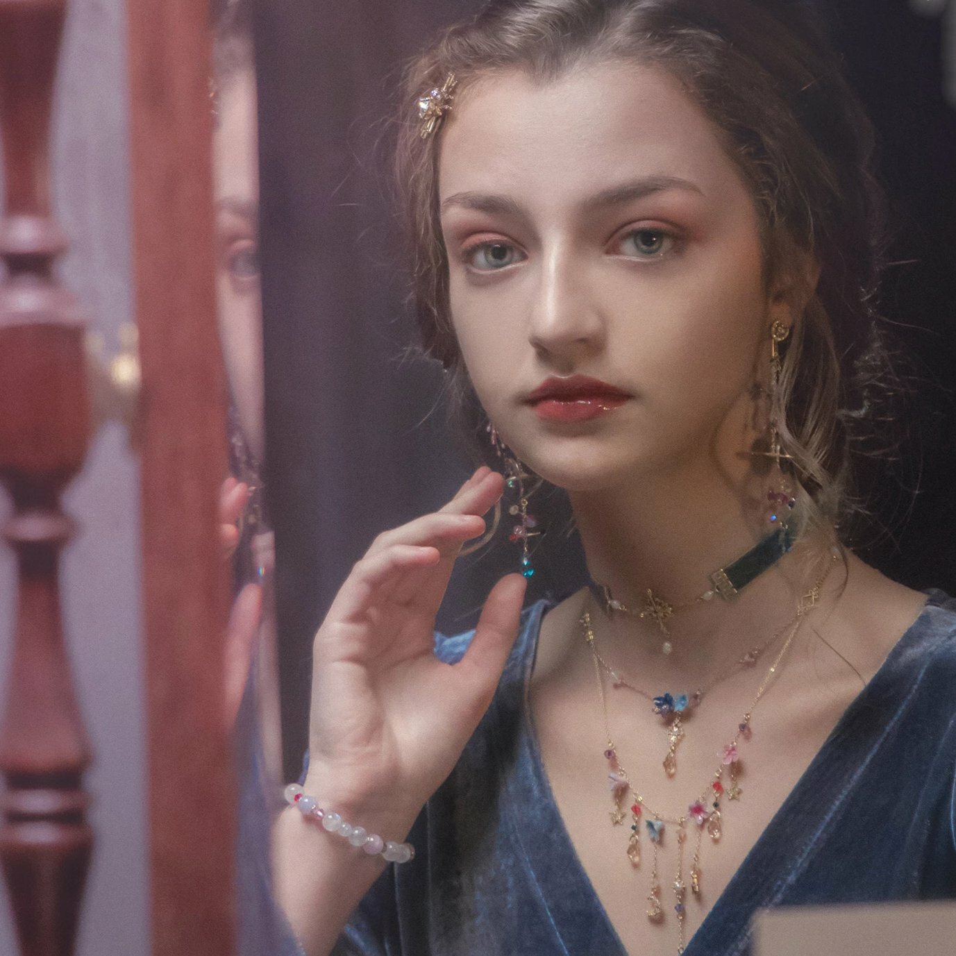 Luna Trio Gold-Plated 925 Silver Necklace Set