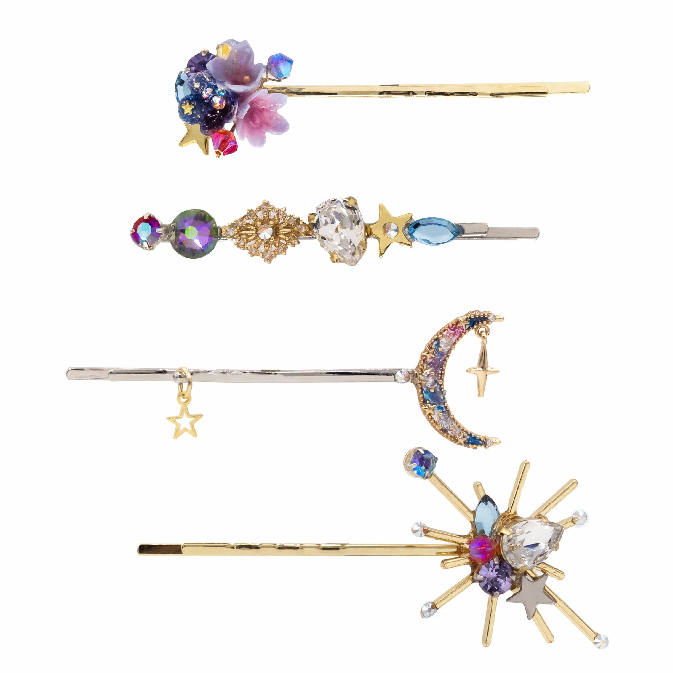 Starry Garden Gold-plated Hair Clip Set