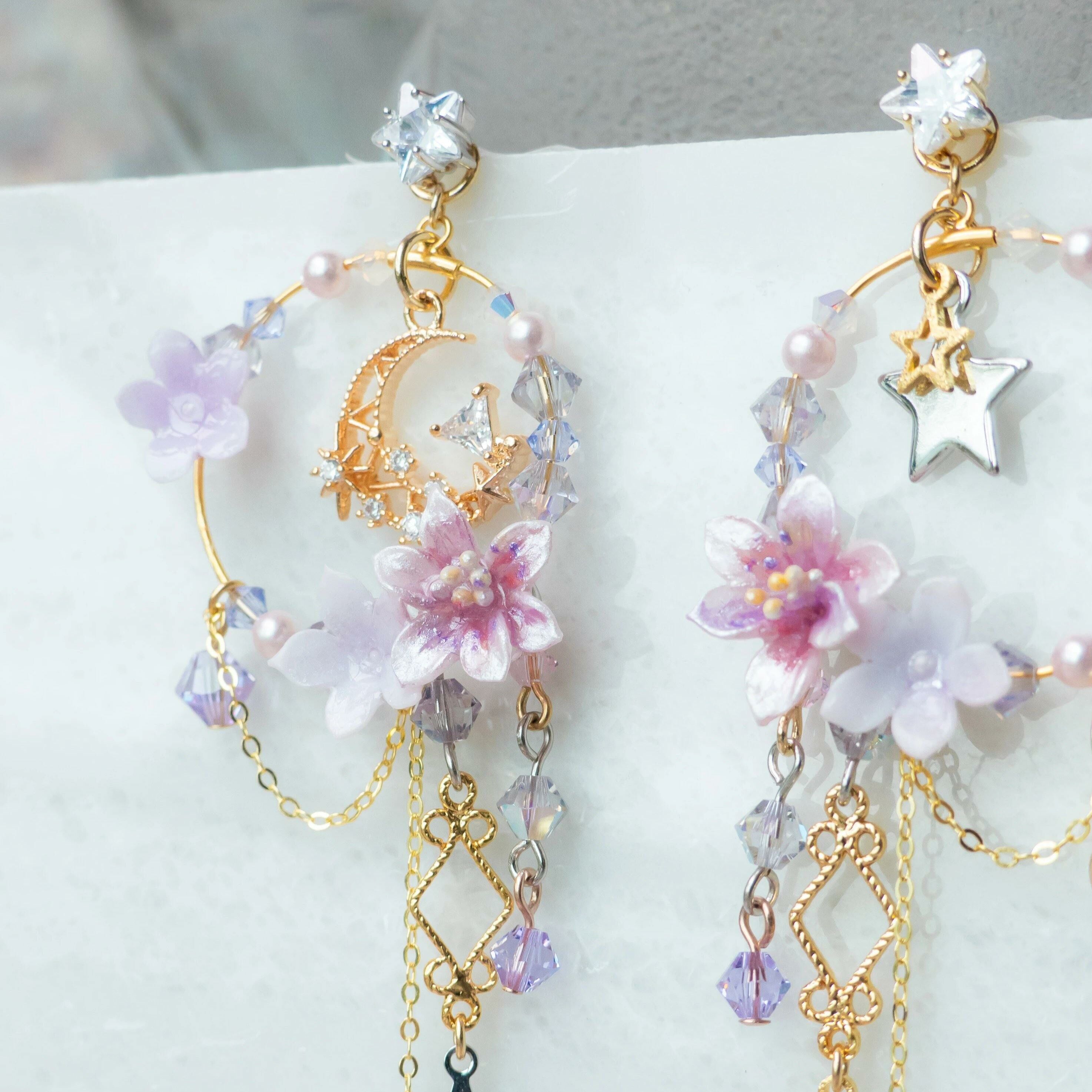 #12 ZODIAC Capricorn Lily by the windows 14K Gold-plated 925 Silver Earrings