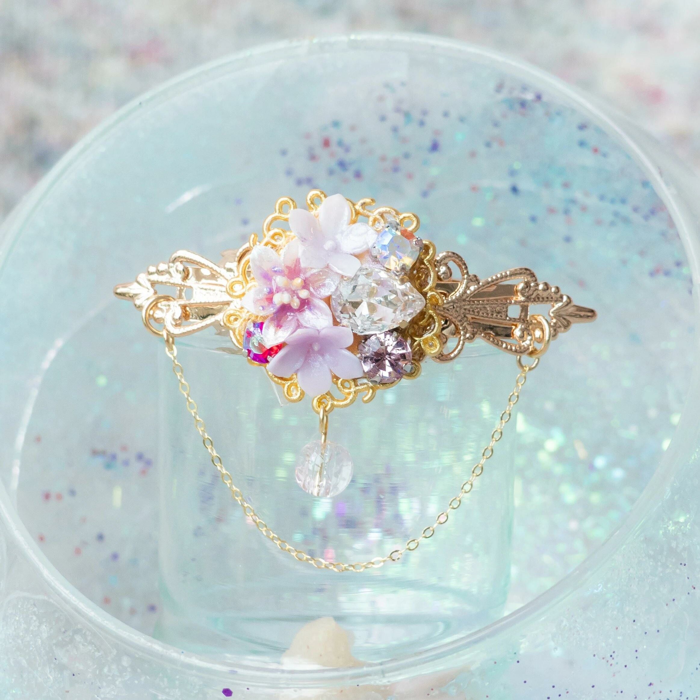 #12 ZODIAC Capricorn Medal of Lily 14K Gold-plated Carrie Hair Clip