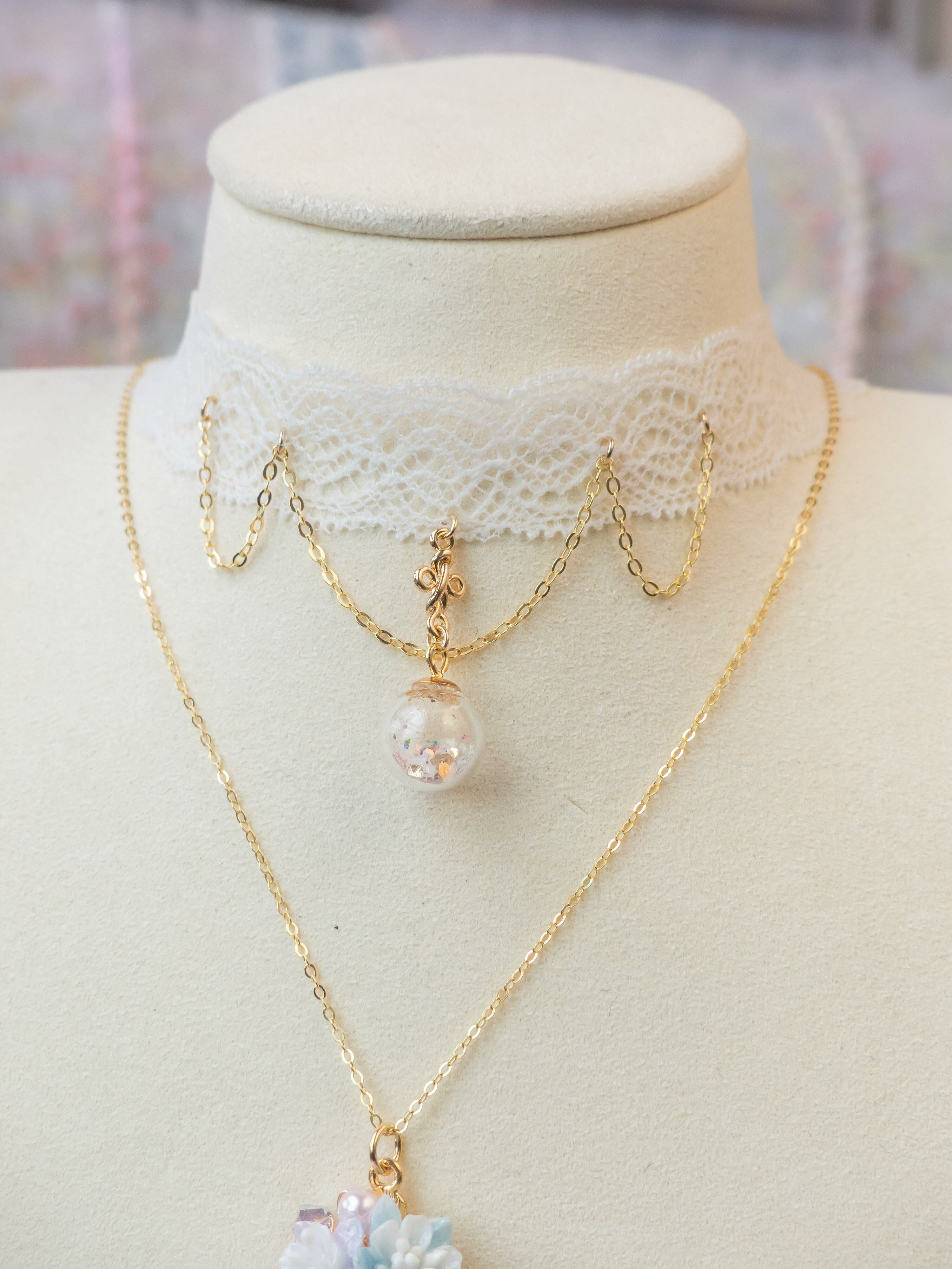 #13 ZODIAC Cygnus Swan Lake Trio Necklace Set