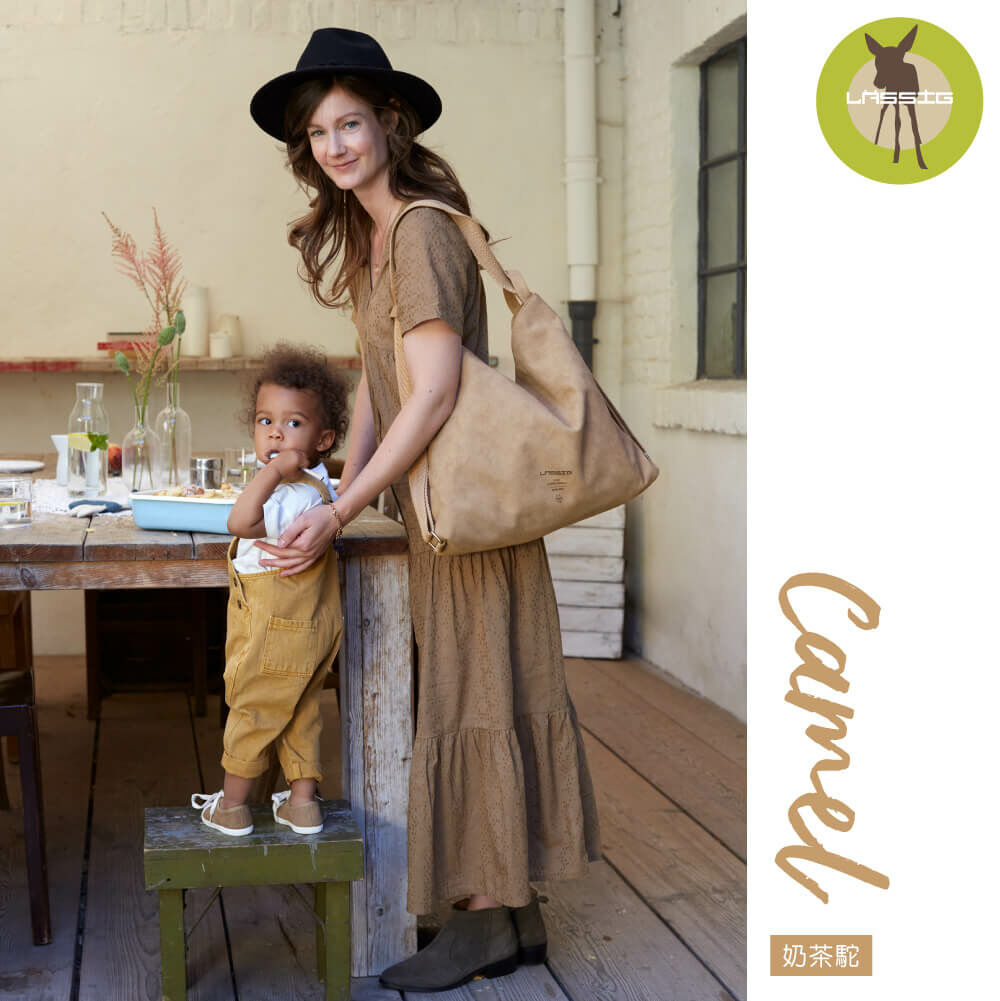 德國媽媽包No.1品牌，LASSIG讓媽媽包不只是媽媽包，兼時尚與功能性，皮質簡約，肩背後背一秒變換，大開口大容量多隔層，外出育兒神隊友，網紅媽咪推薦