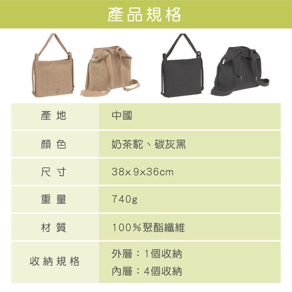 德國媽媽包No.1品牌，LASSIG讓媽媽包不只是媽媽包，兼時尚與功能性，皮質簡約，肩背後背一秒變換，大開口大容量多隔層，外出育兒神隊友，網紅媽咪推薦