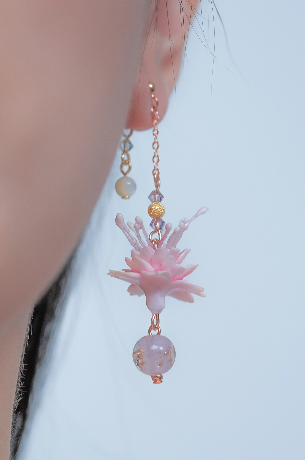 The Moment Yae Sakura Rose Gold-Plated 925 Silver Earrings