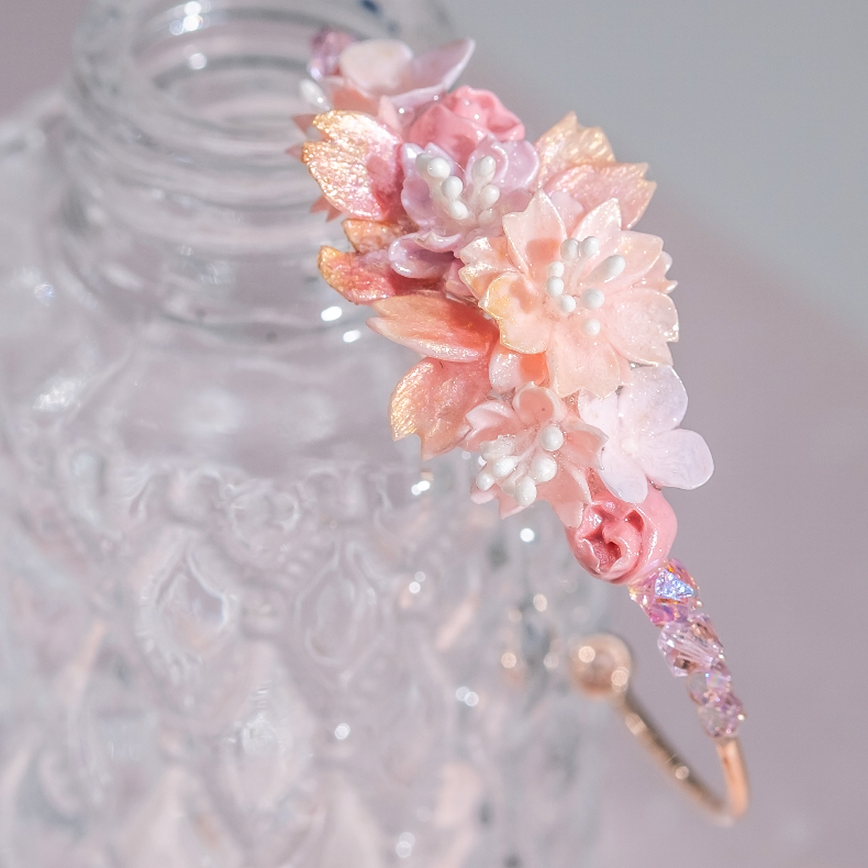 Perception ikkonzòmè Sakura Floral 14K-Gold plated Bangle