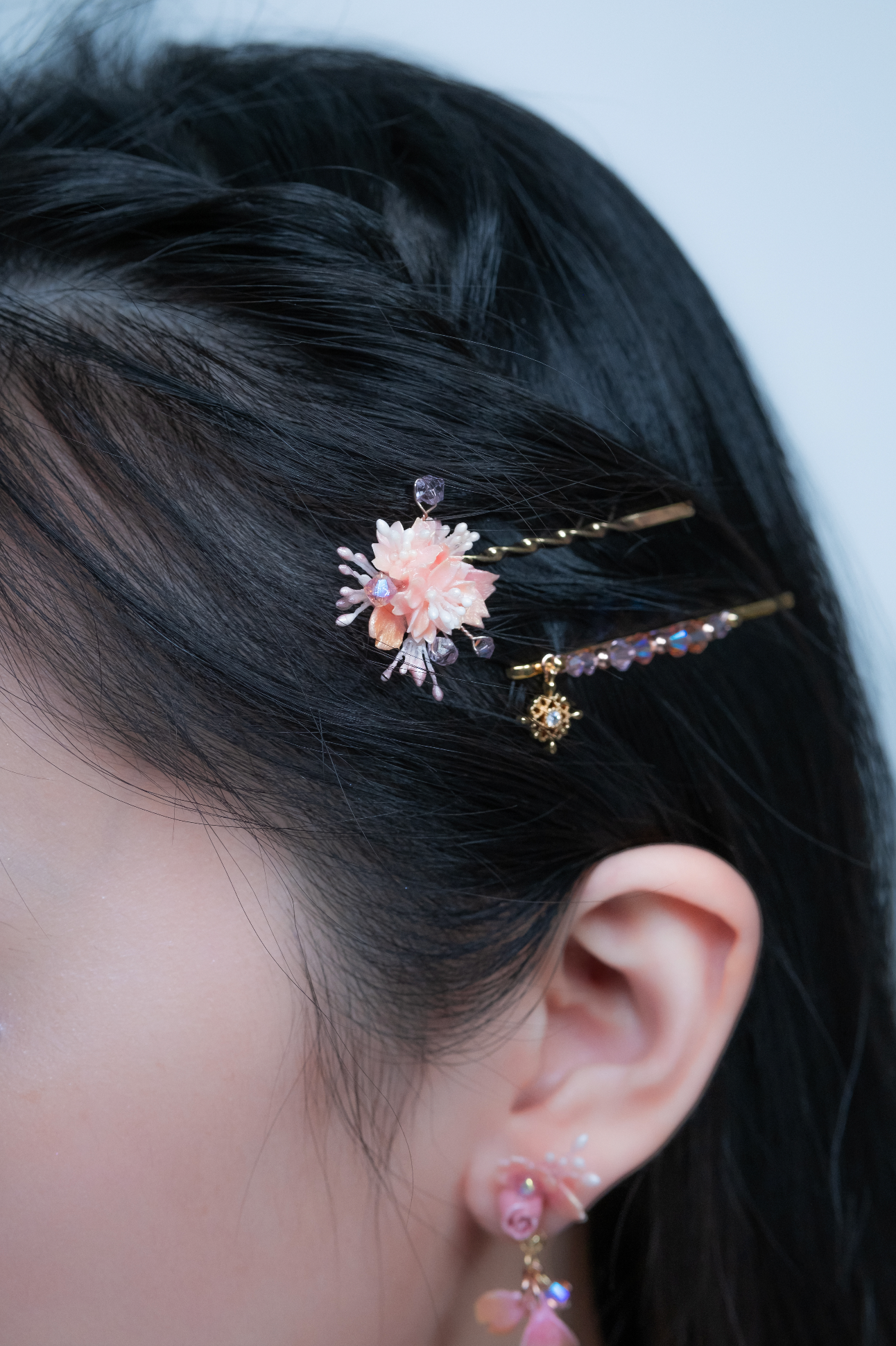 ikkonzòmè Sakura Gold-plated Hair Clip Set