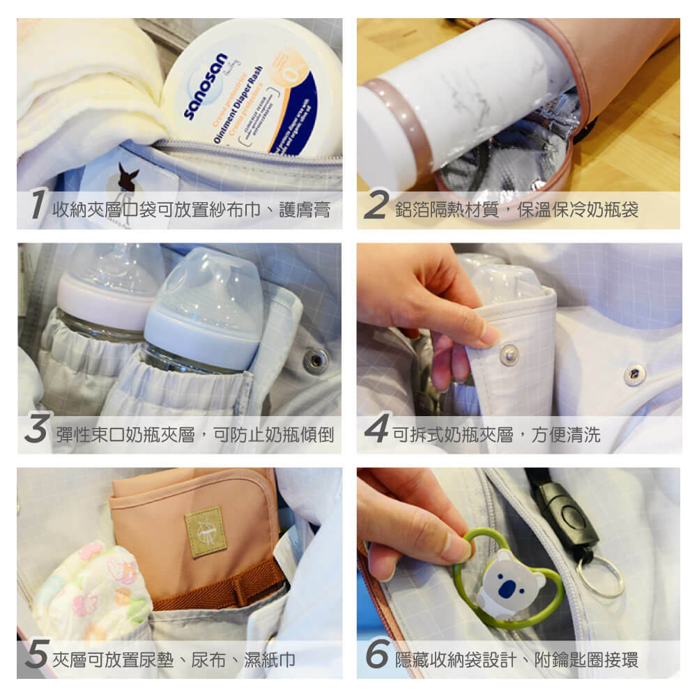 德國媽媽包No.1品牌,LASSIG讓媽媽包不只是媽媽包,兼戶外登山多功能性,大開口大容量多隔層,防水材質、減壓背帶,環保無毒材質,網紅媽咪推薦