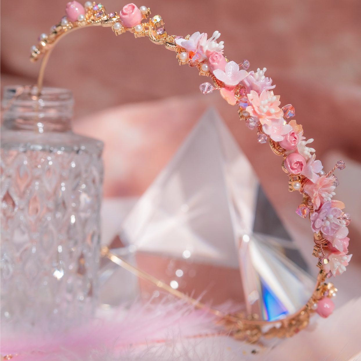 Sakura Festival Gold-plated Headband