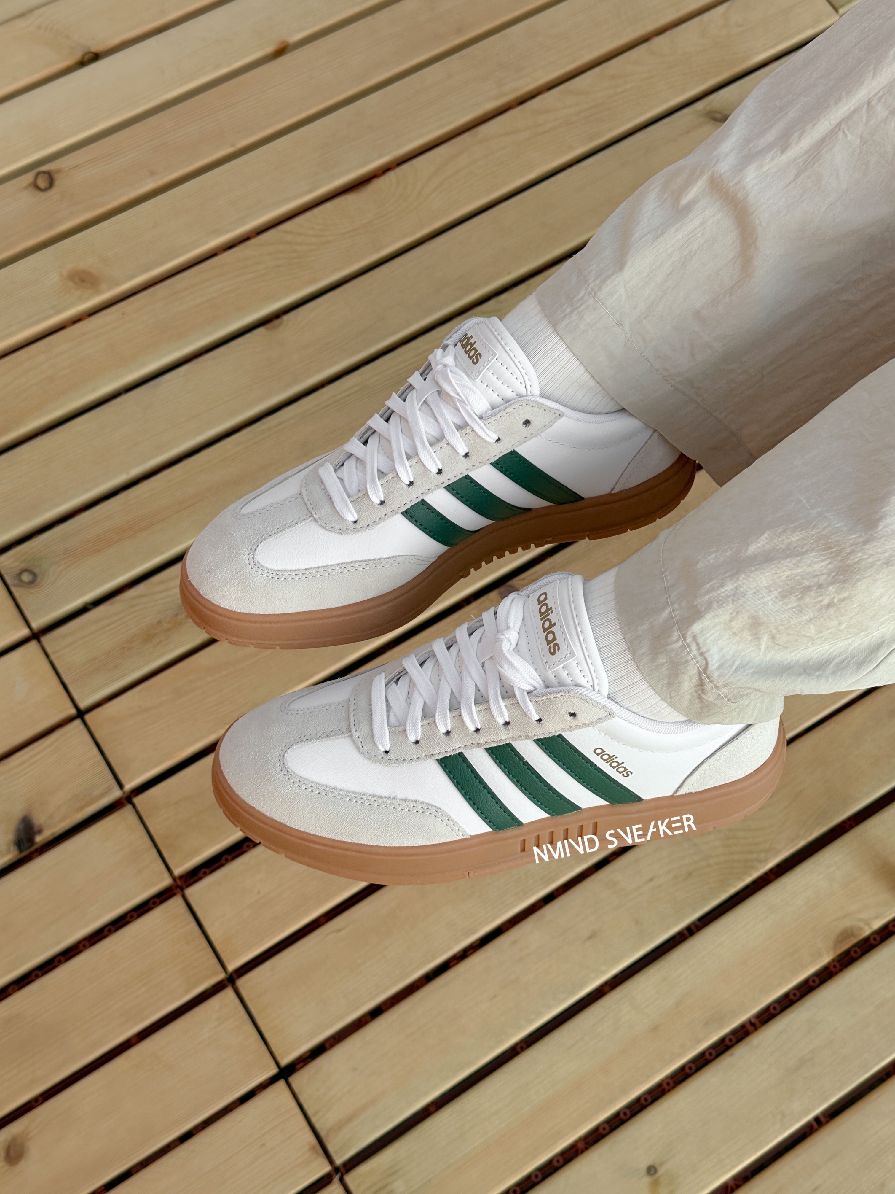 Adidas neo on sale white and green