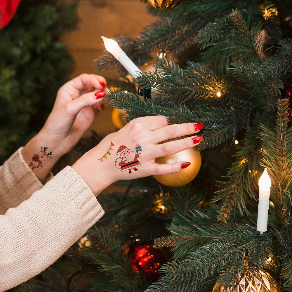 紋身貼紙- 聖誕遊樂園 2枚*2包 3.6*4cm【01-74401003】