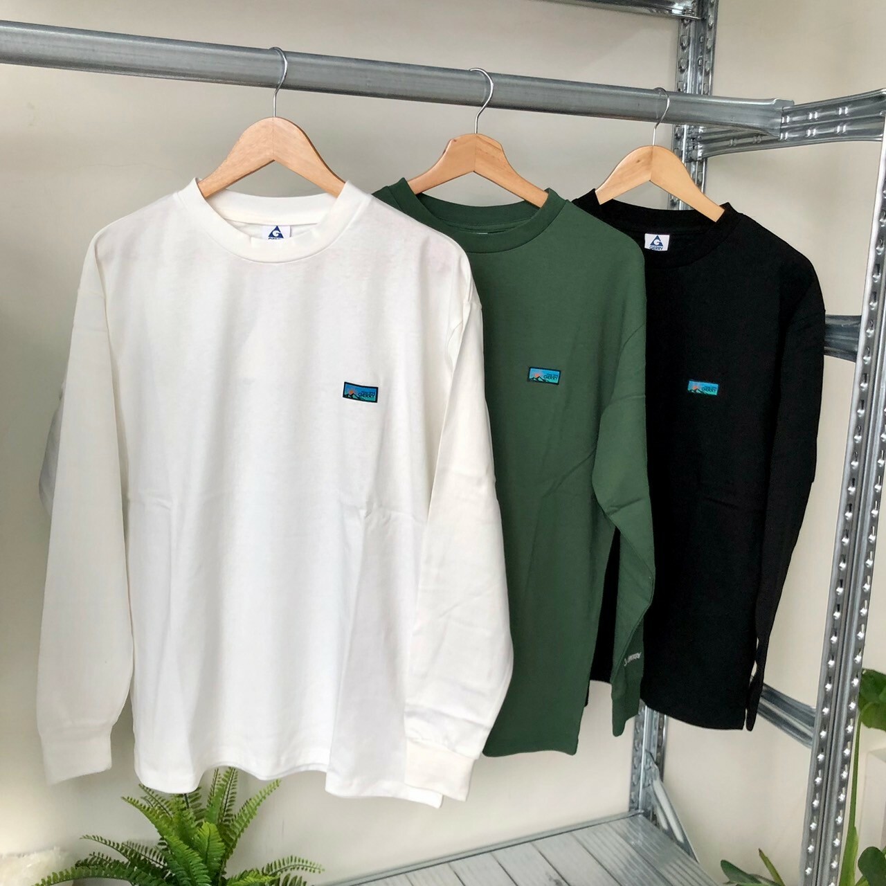 GERRY 厚磅標籤刺繡logo薄長Tee GE24AW12