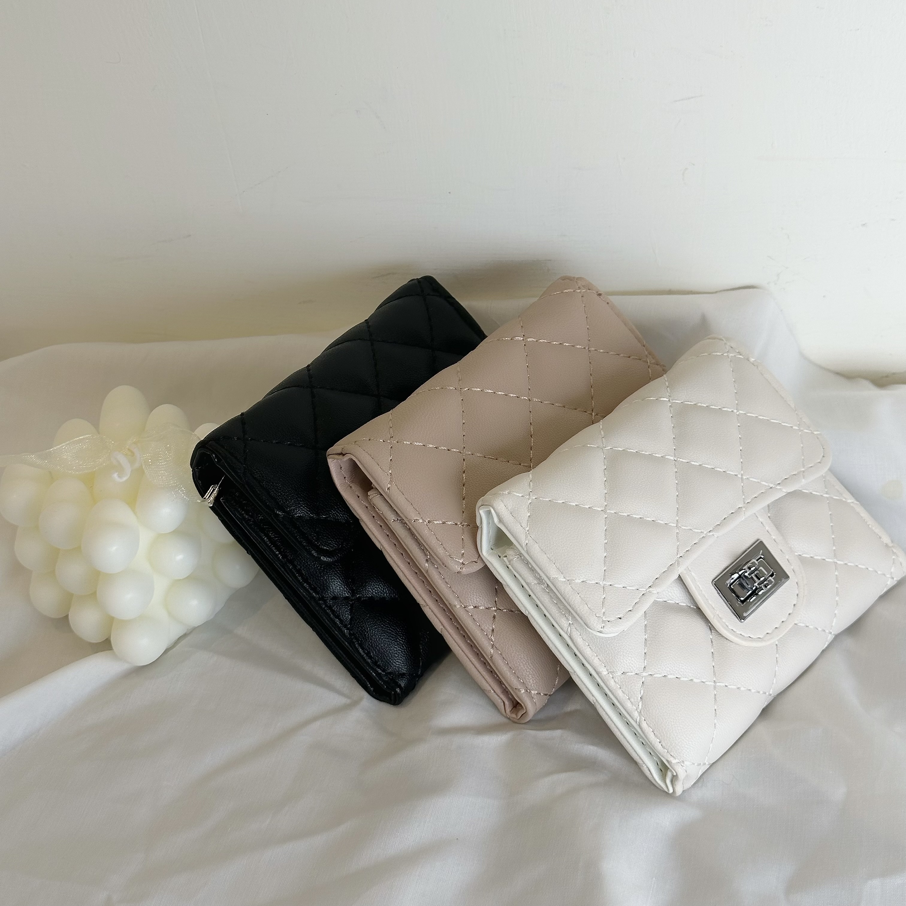 K24鏈條菱格紋皮夾