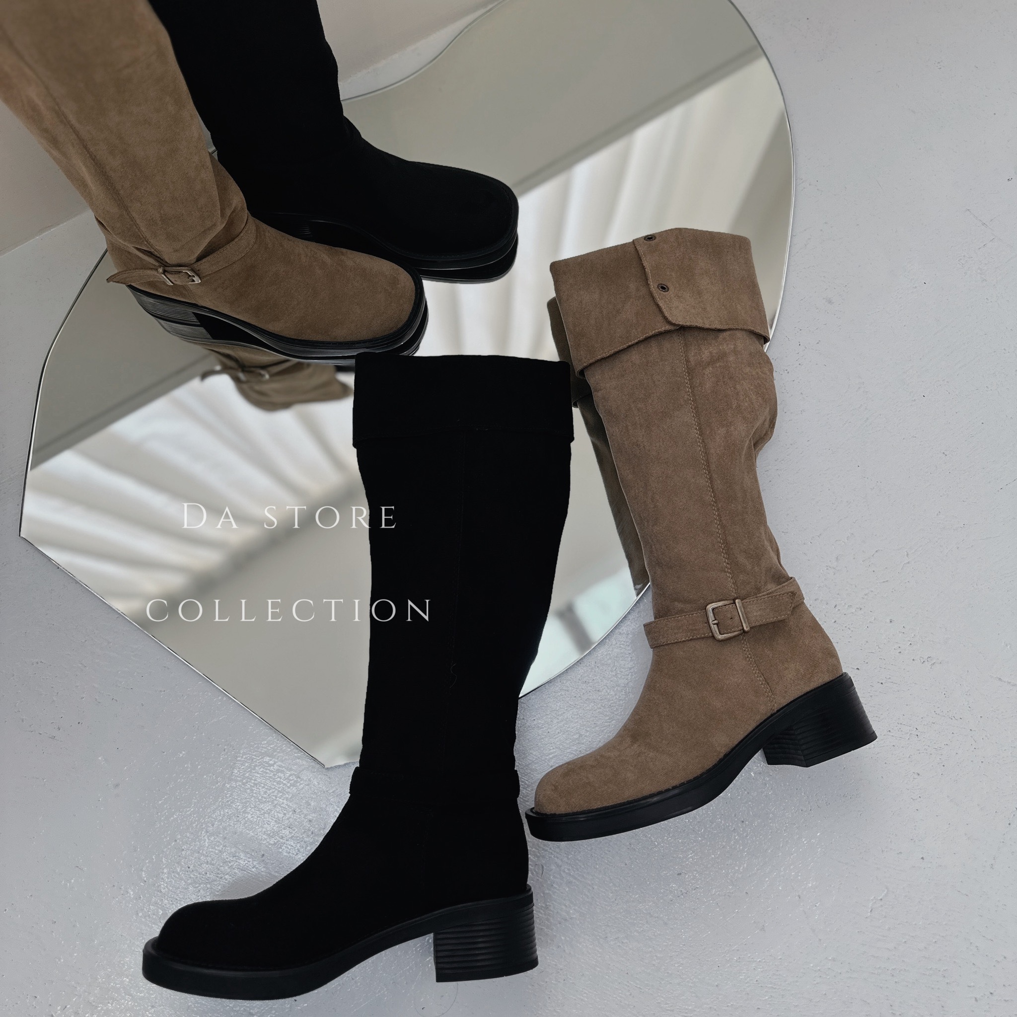 命定款多穿式麂皮長靴/二色