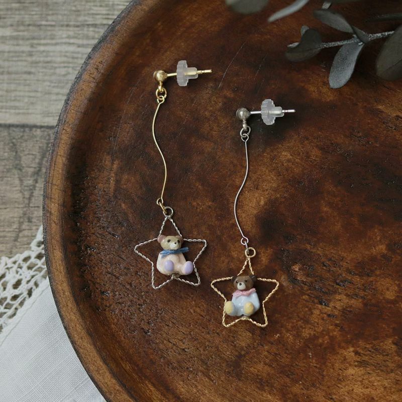 Ayatorie 熊仔與星星耳環