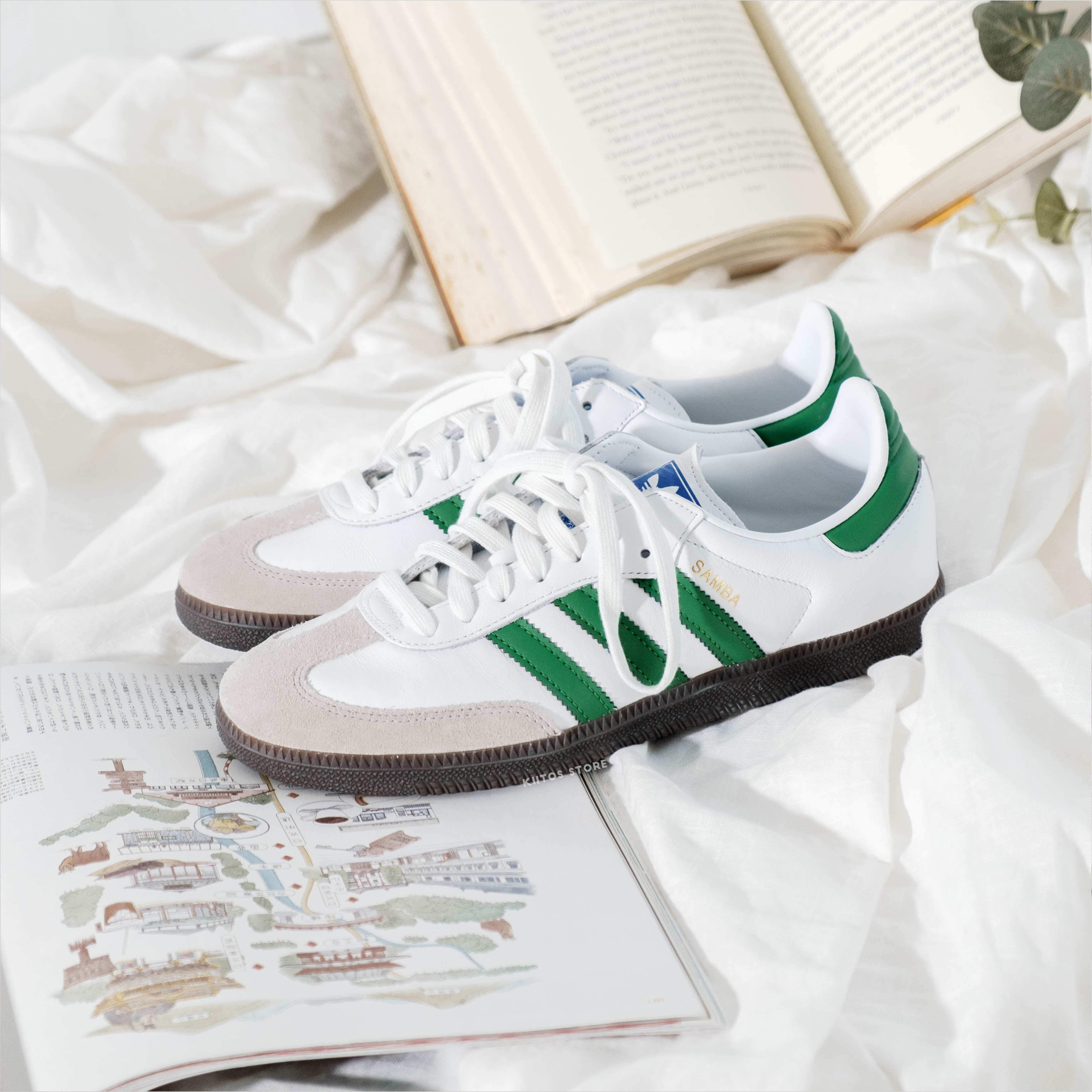 Adidas Originals Samba OG "White Green" 白綠 桑巴 德訓鞋  IG1024
