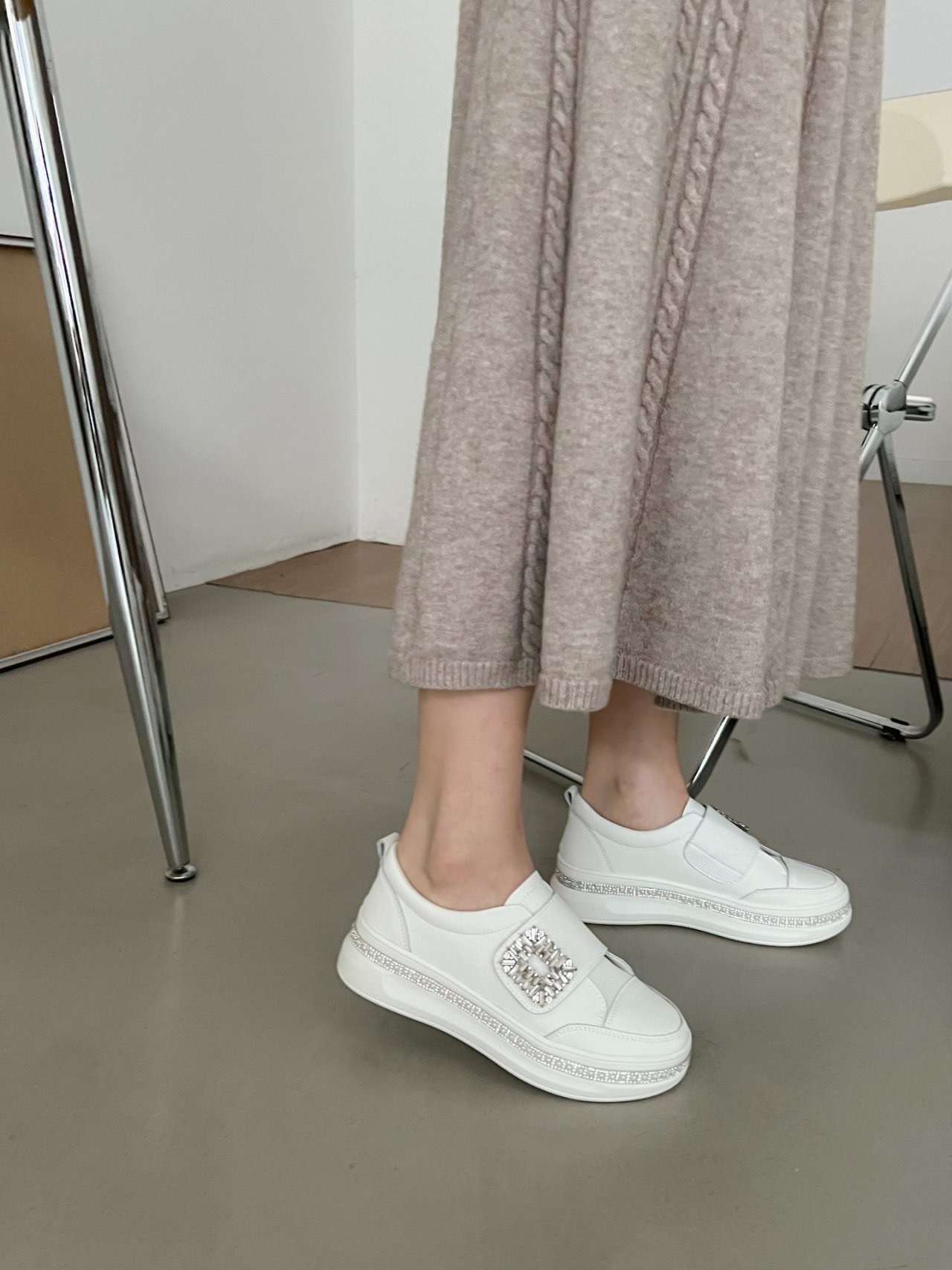 8072方鑽休閒樂福鞋