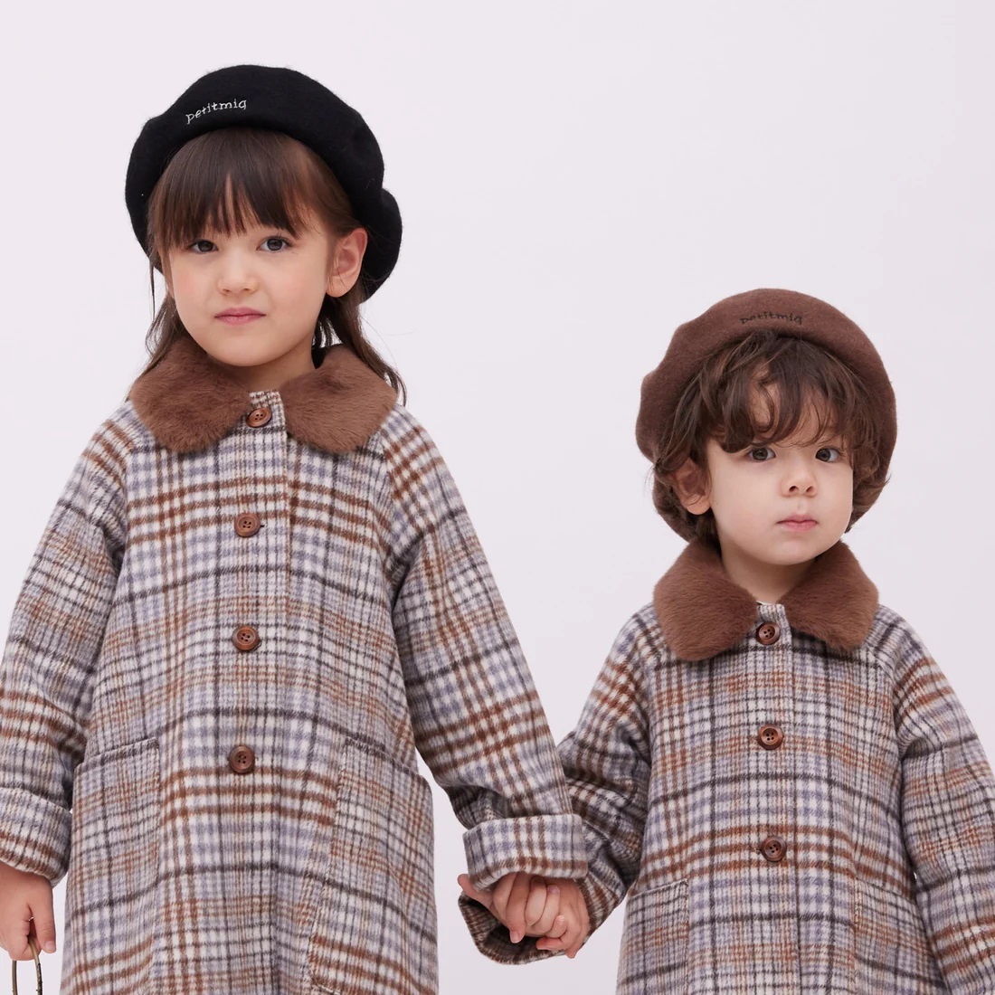 日本Petitmig 高品質純羊毛貝雷帽 (2色) - Brown, Black