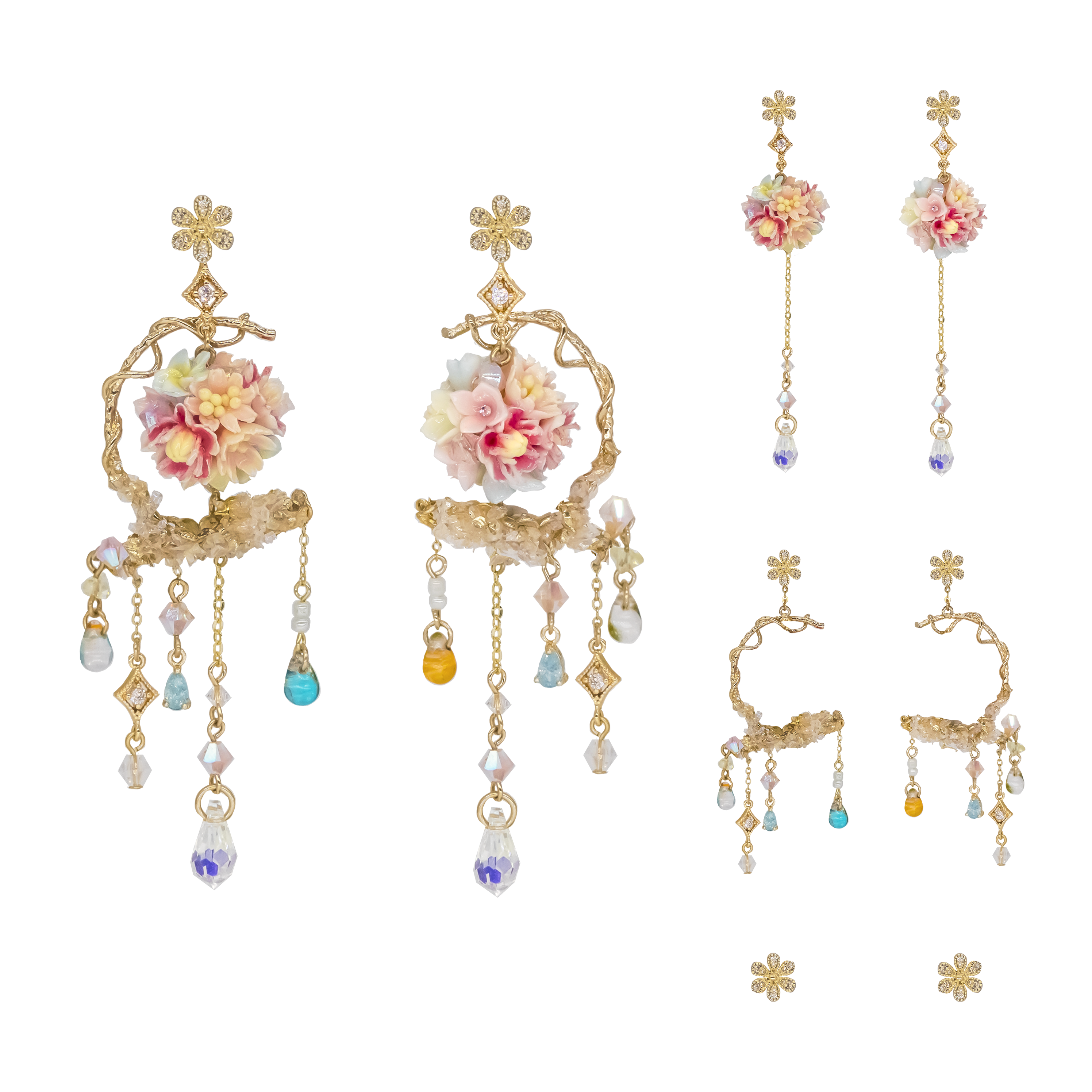 Lullaby 4-in-1 S925 Bouquet Earrings