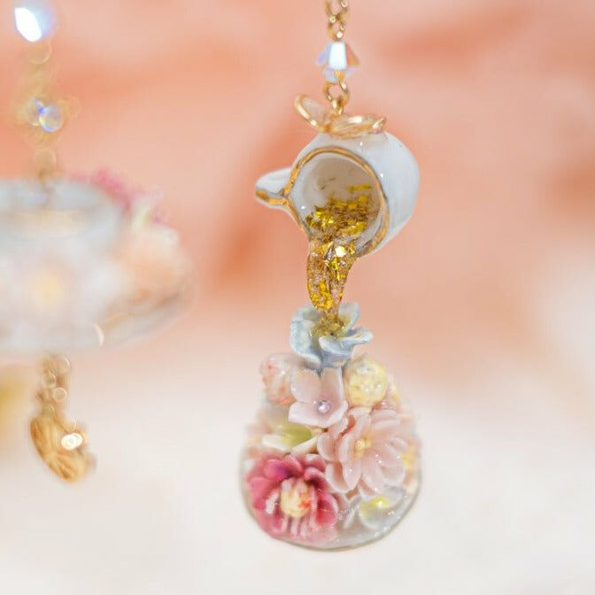 Garden Tea Party Aymmetrical S925 Earrings