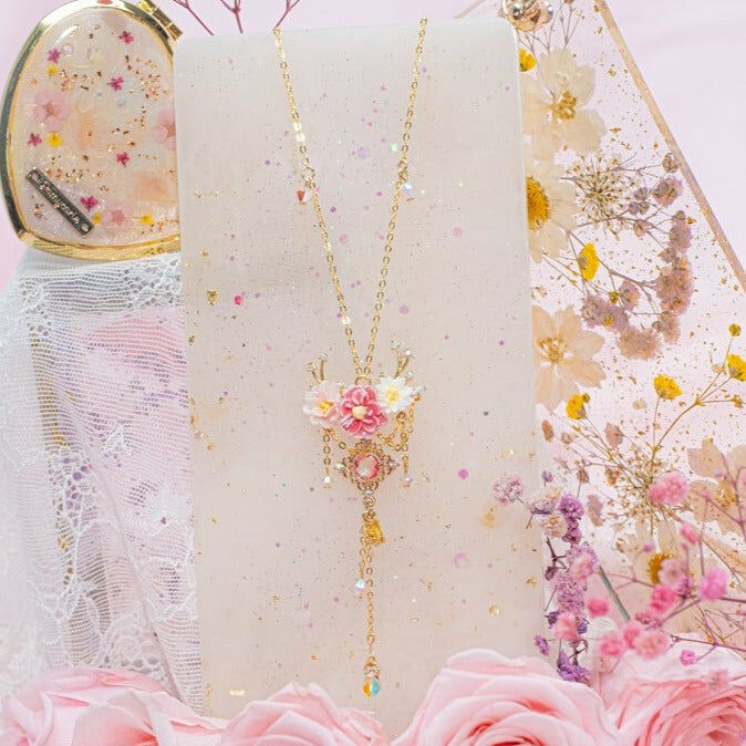 Lady Deer Peony S925 Necklace