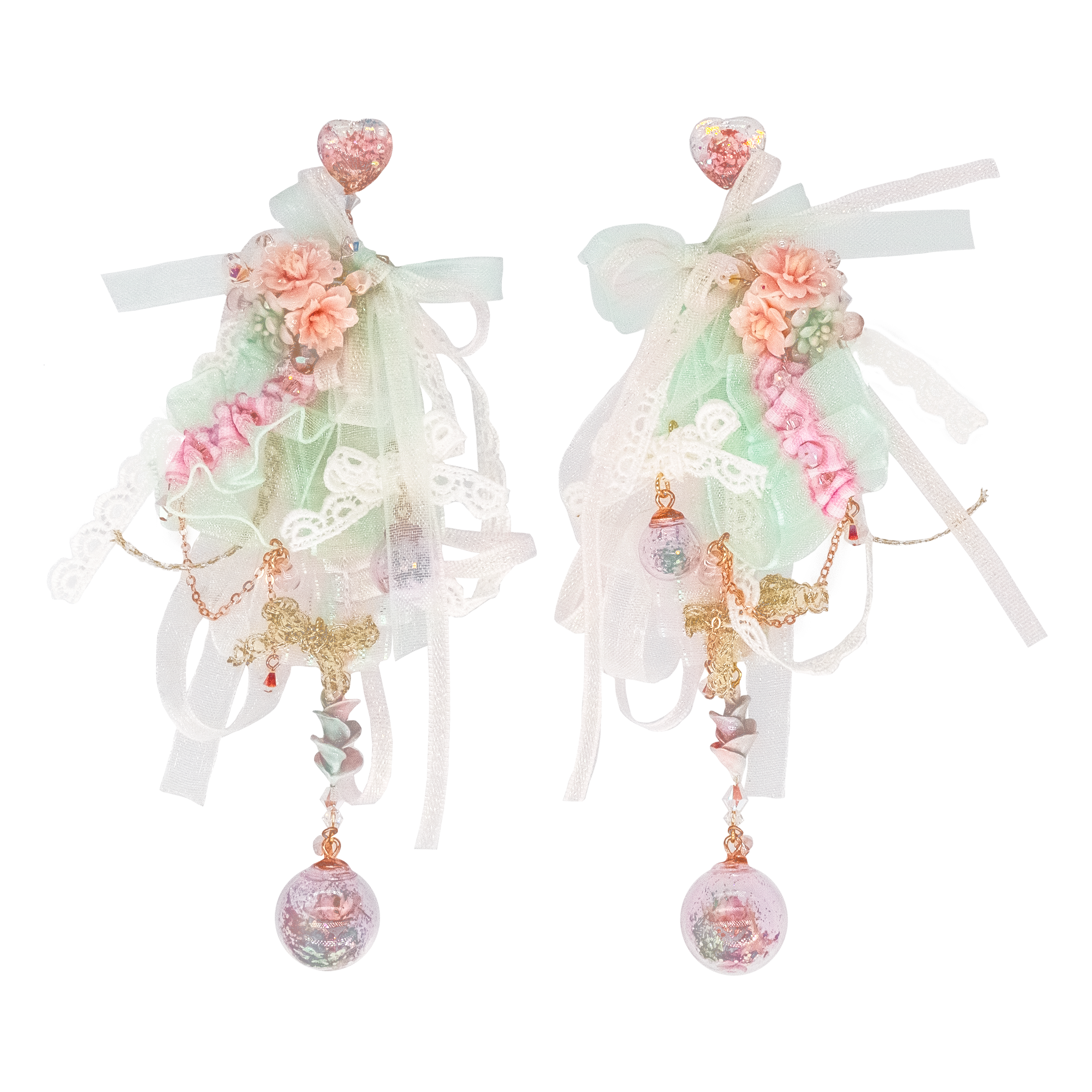 Castle of Cotton Candy Ribbon S925 Earrings