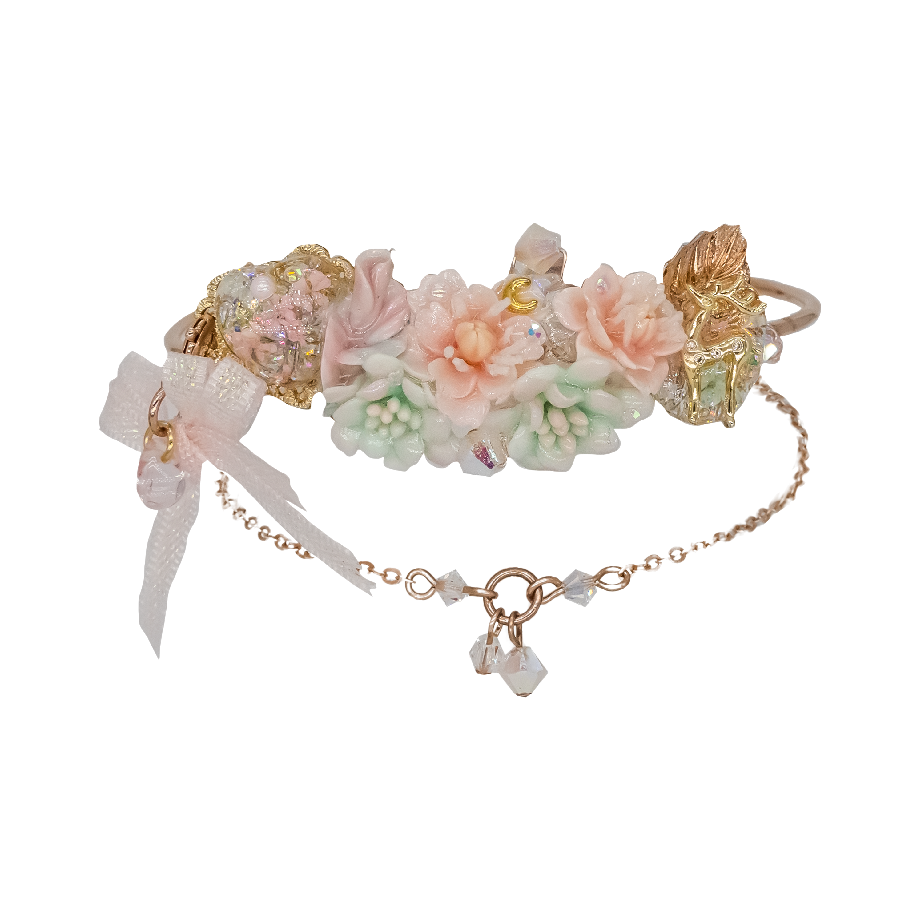 Deer Wonderland 2-way Ribbon Pendant Bangle