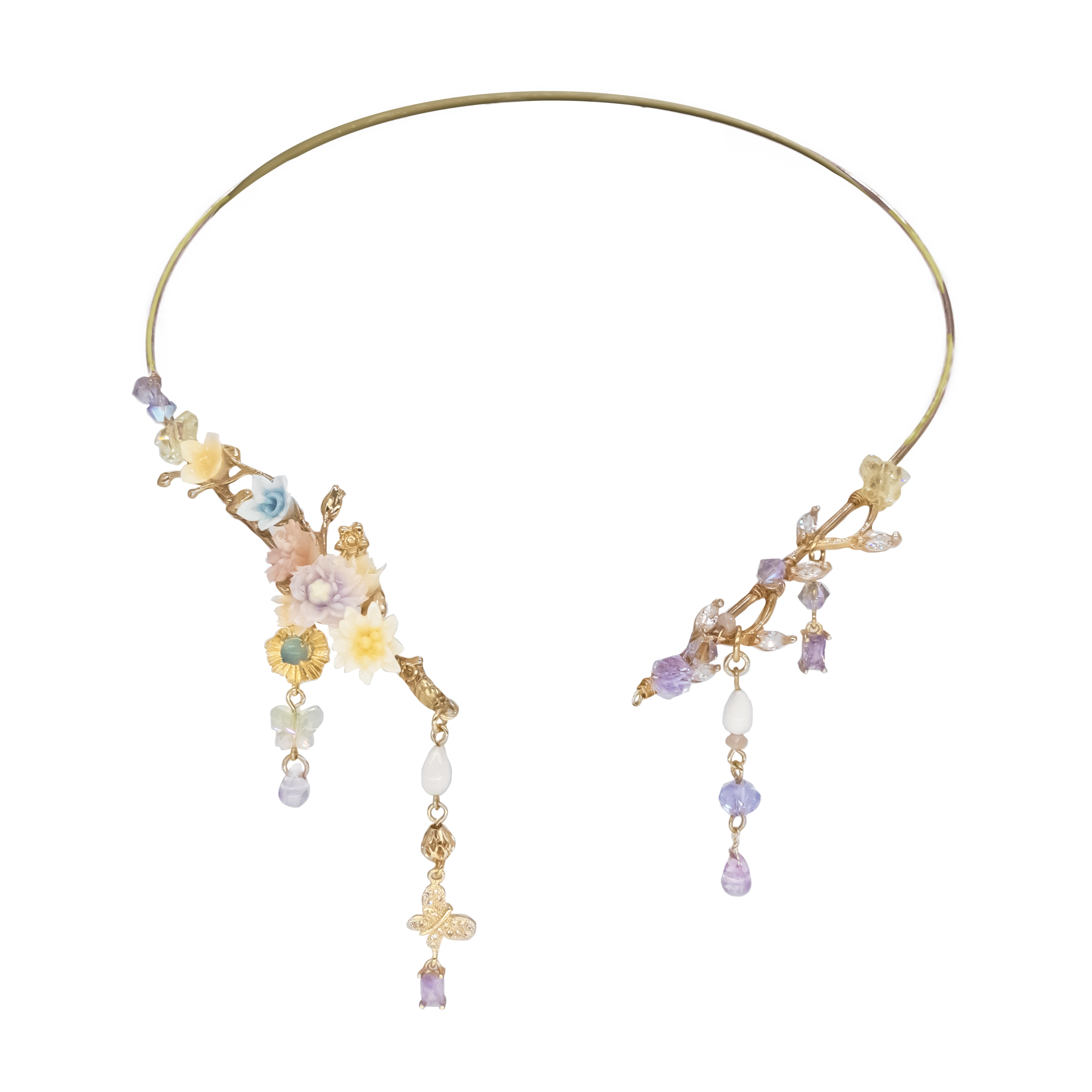 Misty Lake Vine Cuff Necklace