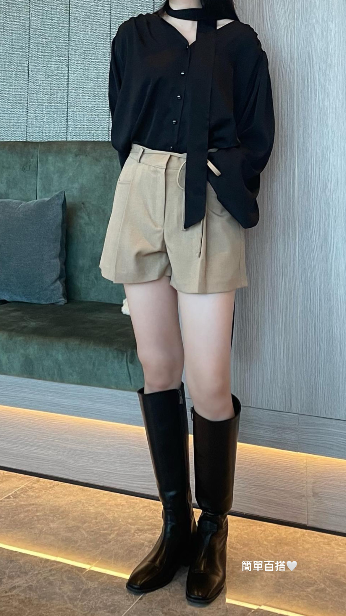 (訂購) 必買! PU尖頭百搭長靴 S1001 (黑/啡)