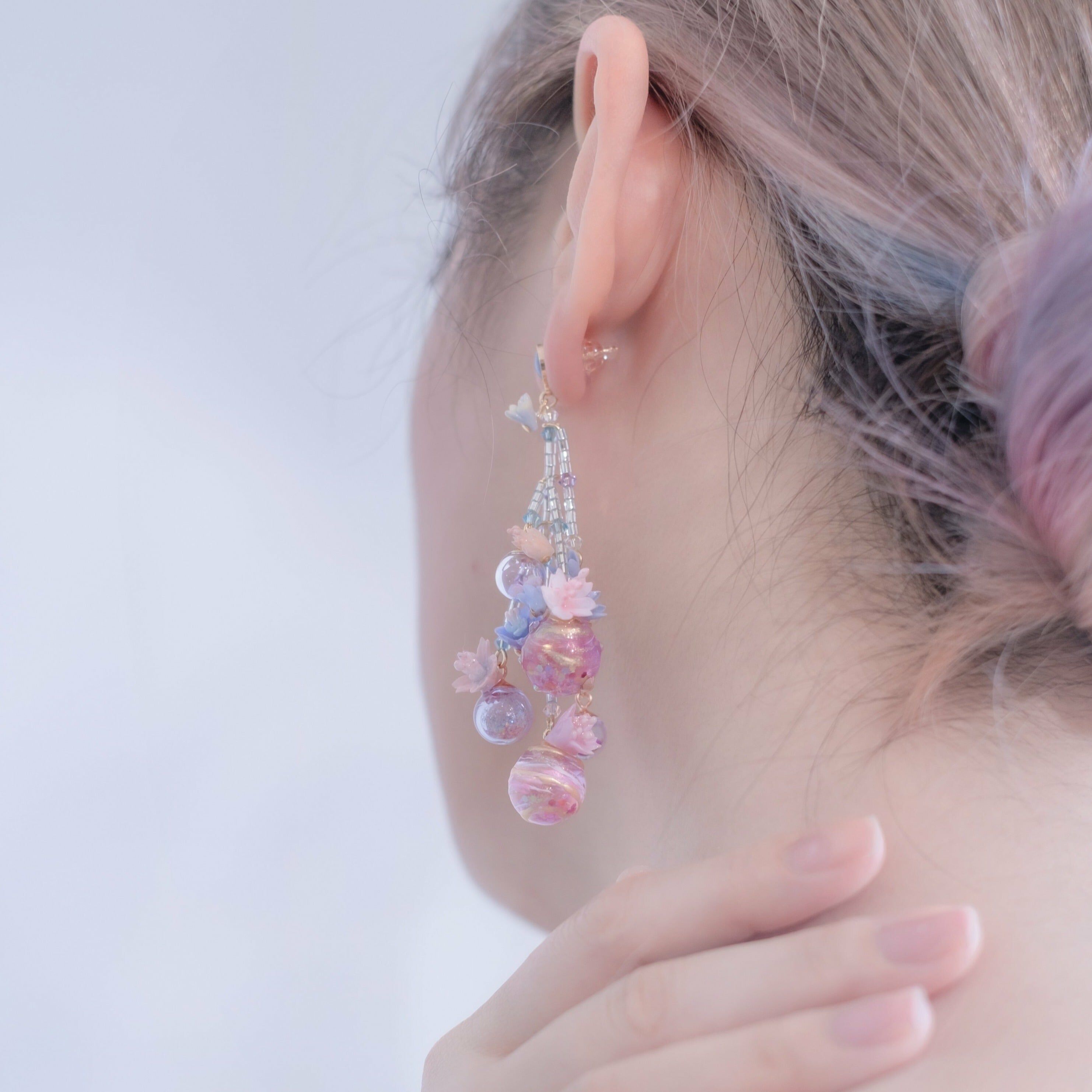 Floral Water Balloon 14K Gold-plated Earrings