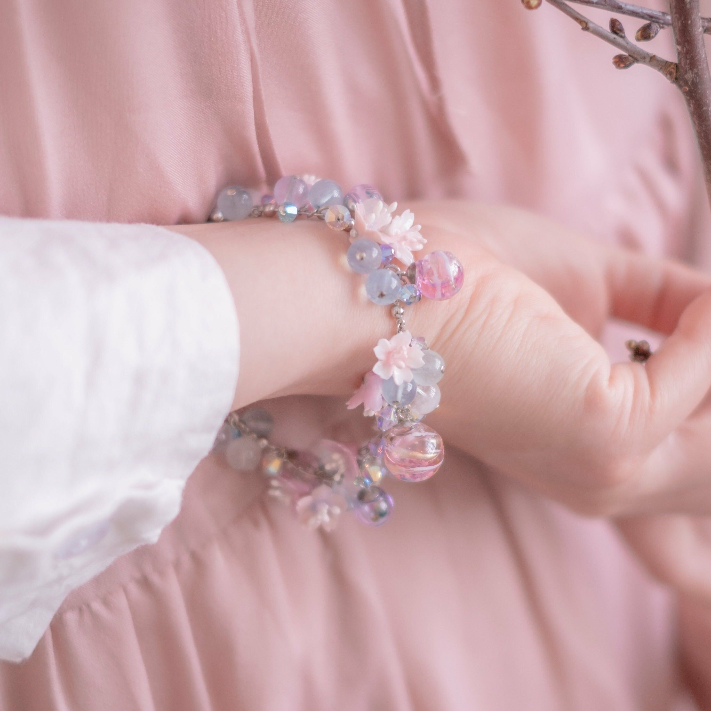 Blooming Beads and Moonstone Bubble Bracelet