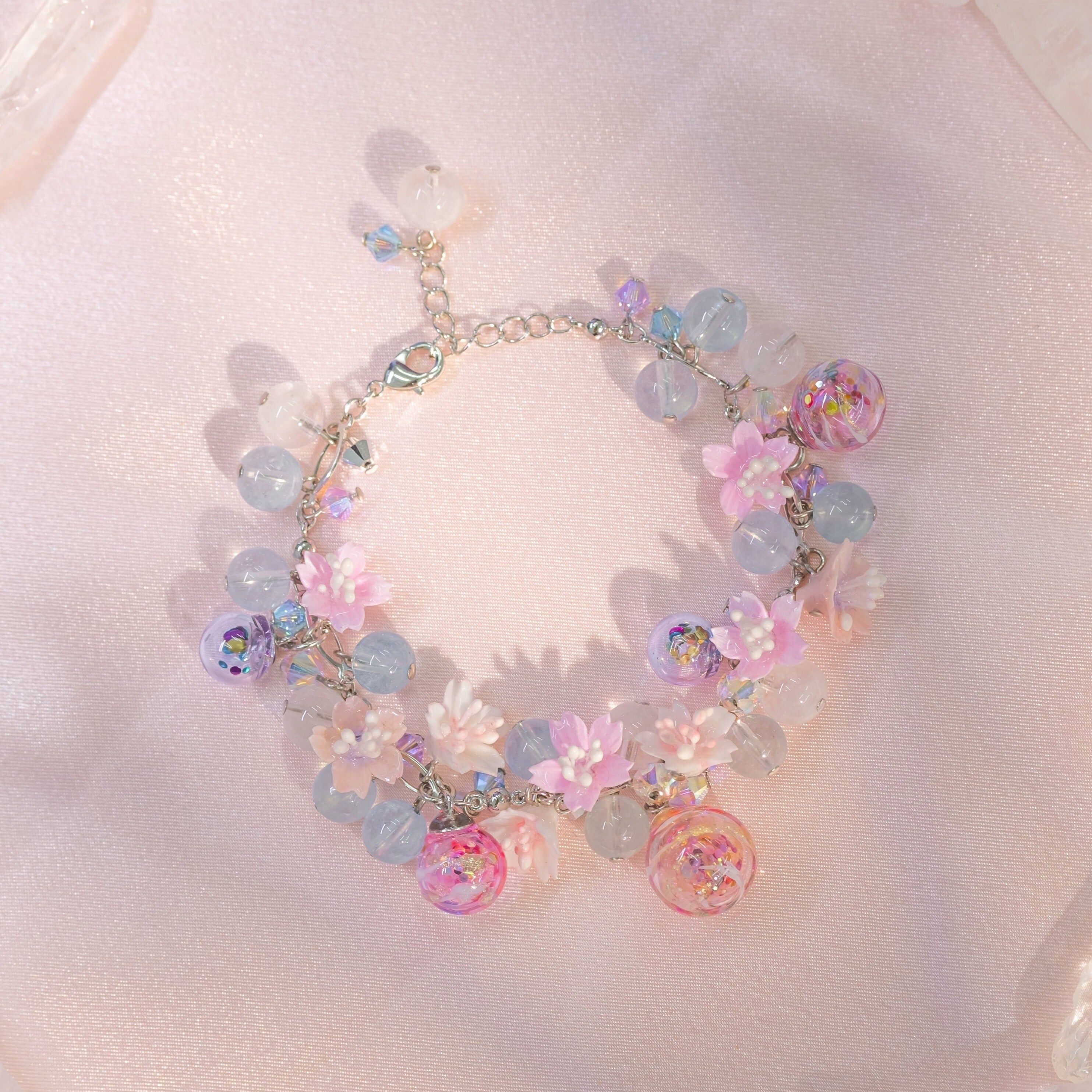 Blooming Beads and Moonstone Bubble Bracelet