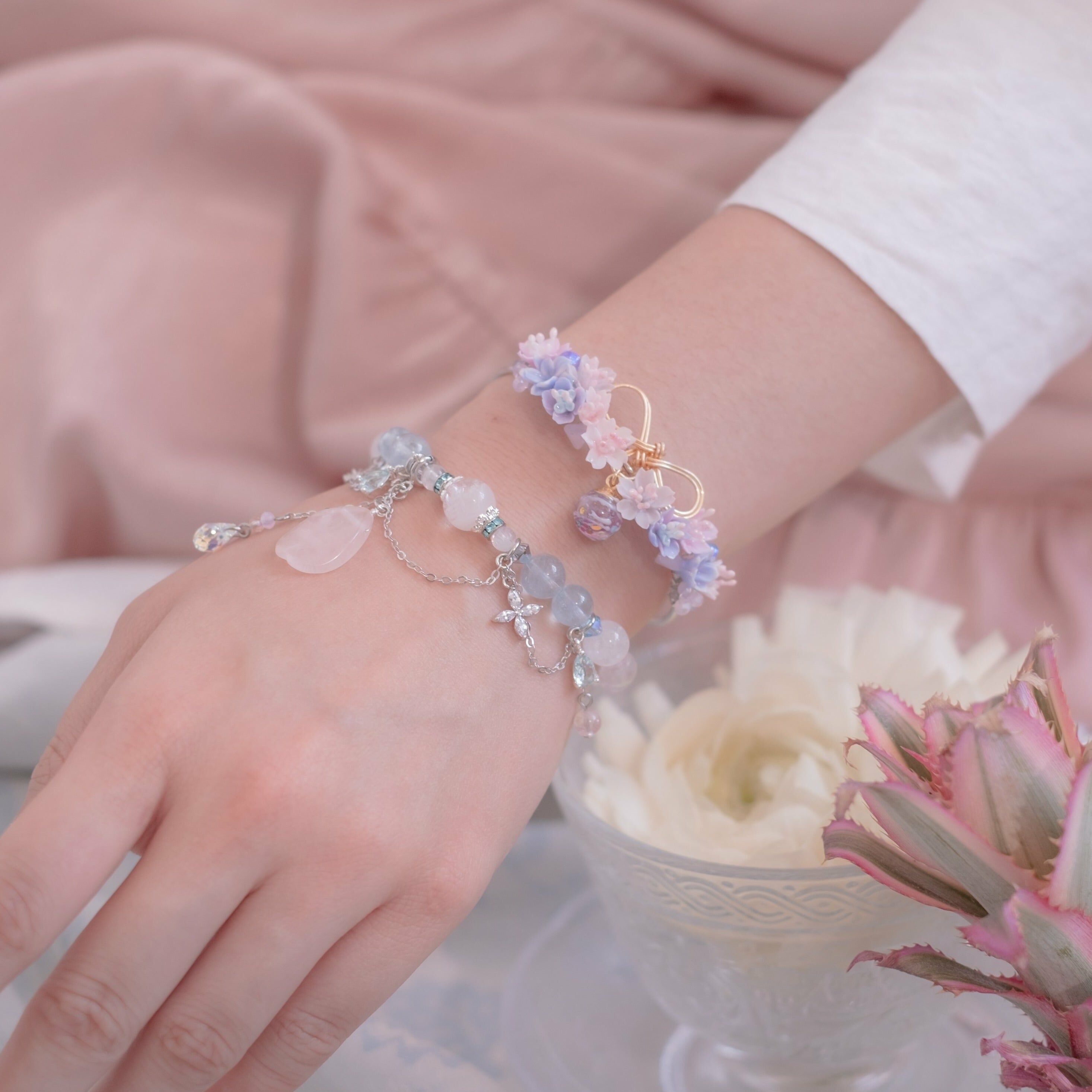 Sakura Spring Moonstone Bracelet