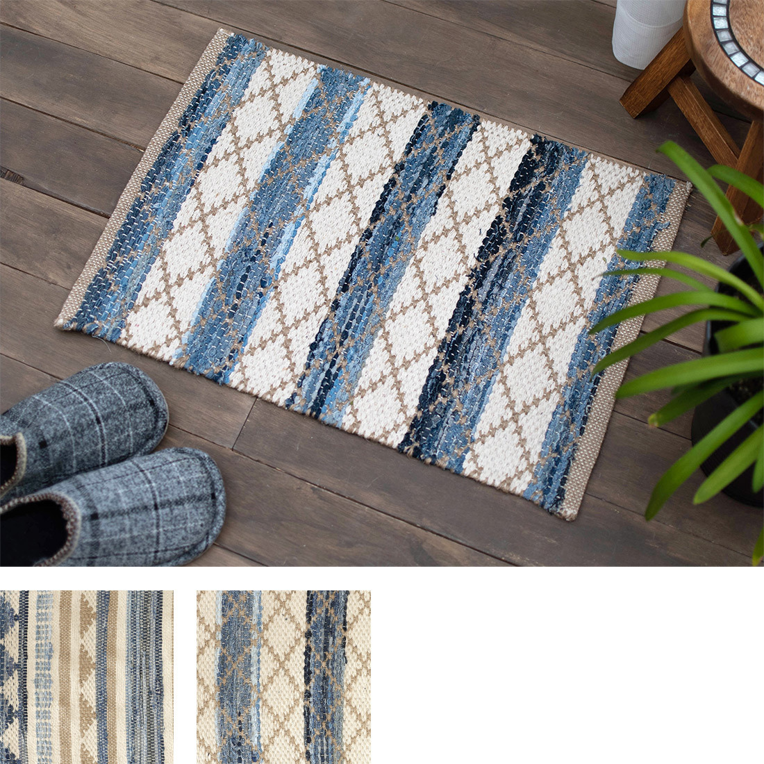 牛仔布 x 黃麻地毯