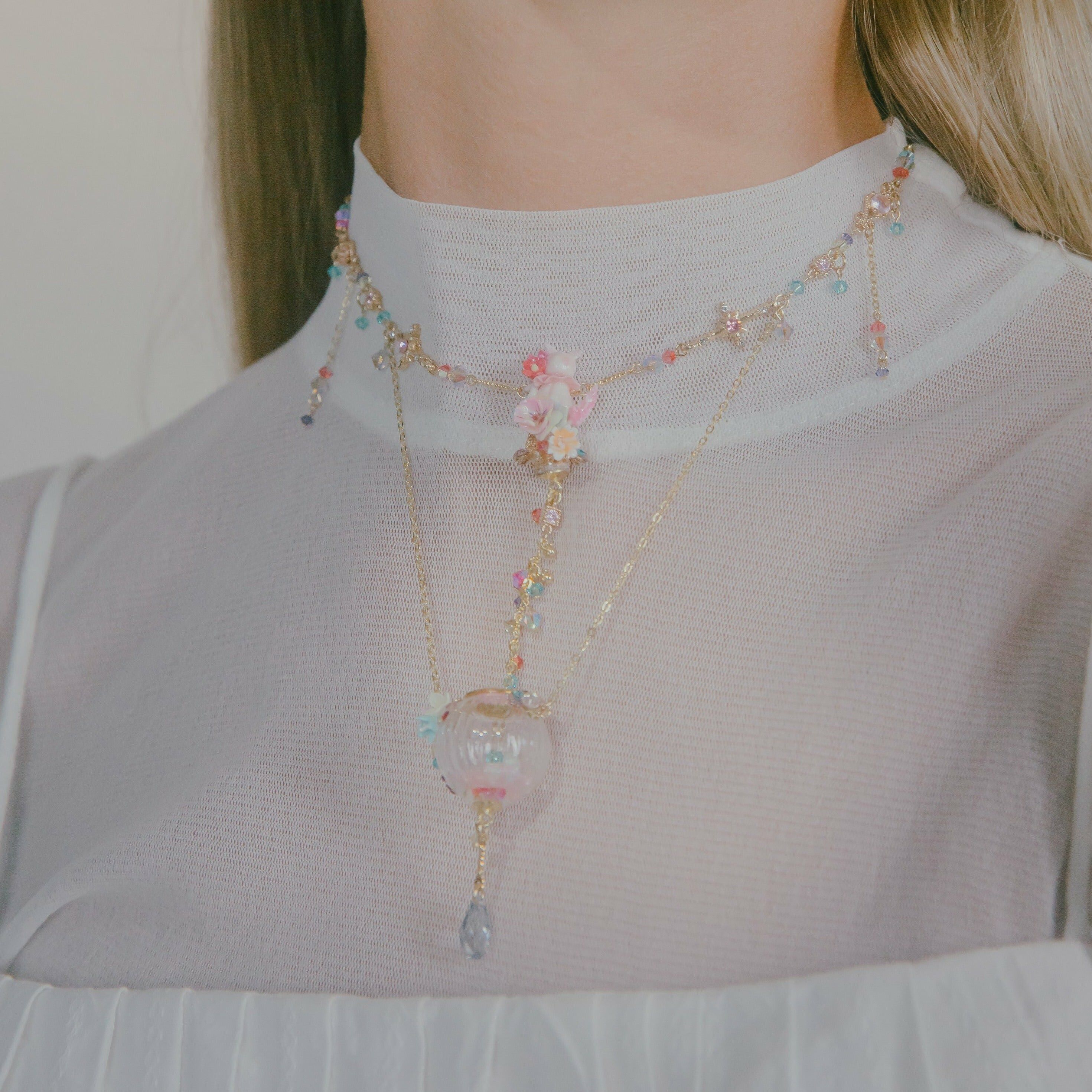 Over the Rainbow Mellow Kitten Gold-plated S925 Choker (2-way)