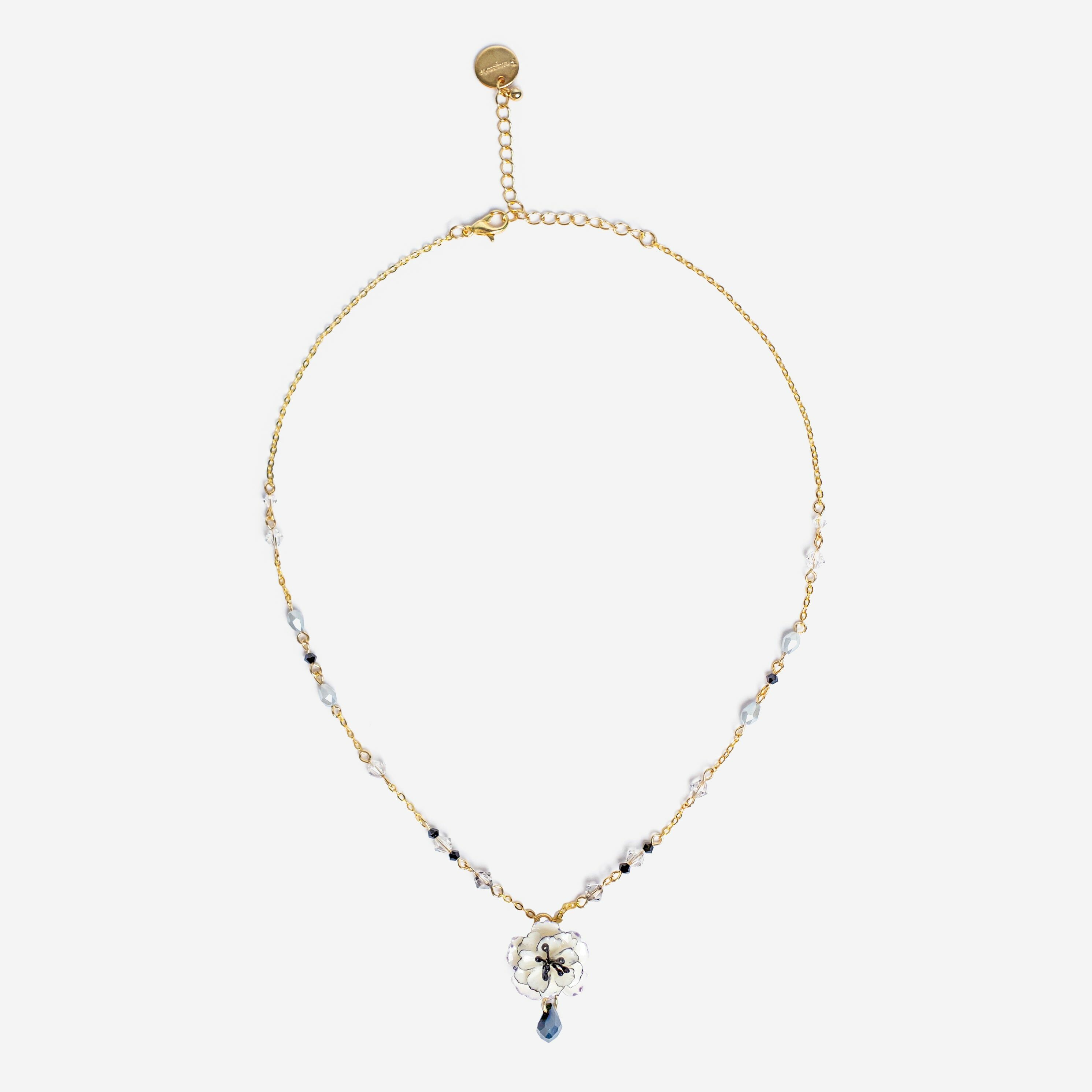 Enchantress’ Pansy Amulet Gold-plated S925 Necklace