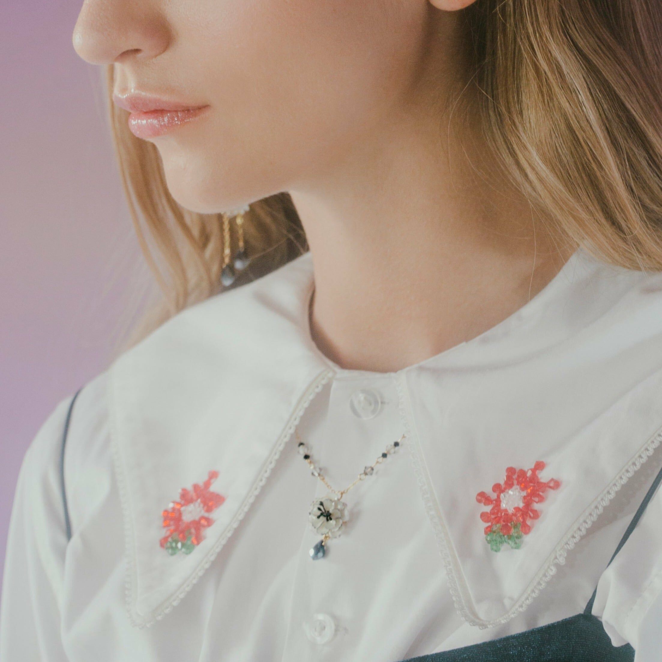 Enchantress’ Pansy Amulet Gold-plated S925 Necklace