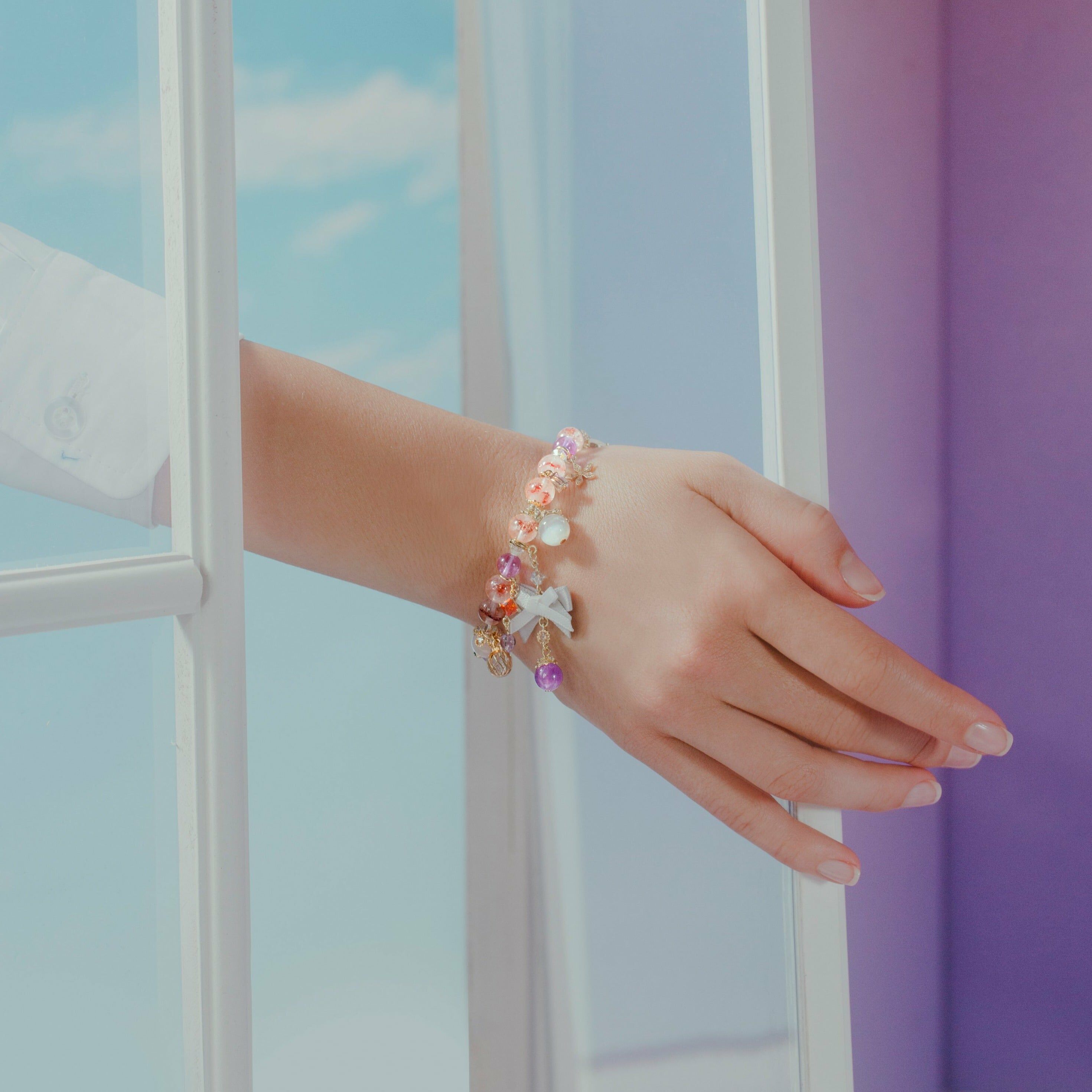 Fraternal Twins Natural Crystal Charm Bracelet(s)