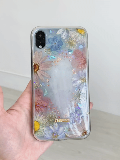 Sakura, Daisy & Hydrangea Seashell Resin Phone Case