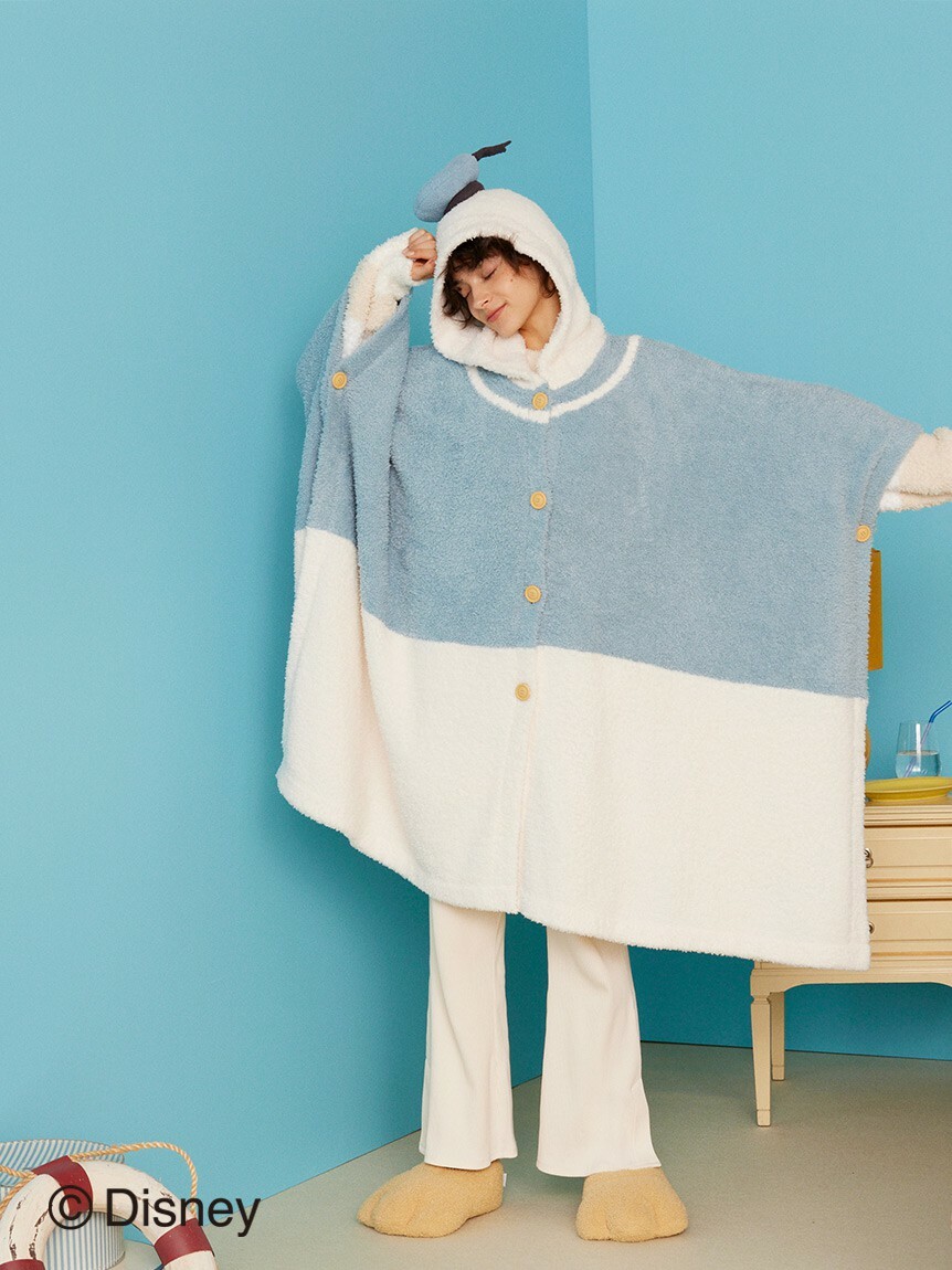 (現貨) 日本代購 ❘ GELATO PIQUE x Disney 唐老鴨 Donald 連帽 披肩 斗篷 造型 毛毯 毯子 + 腳丫造型 室內拖鞋