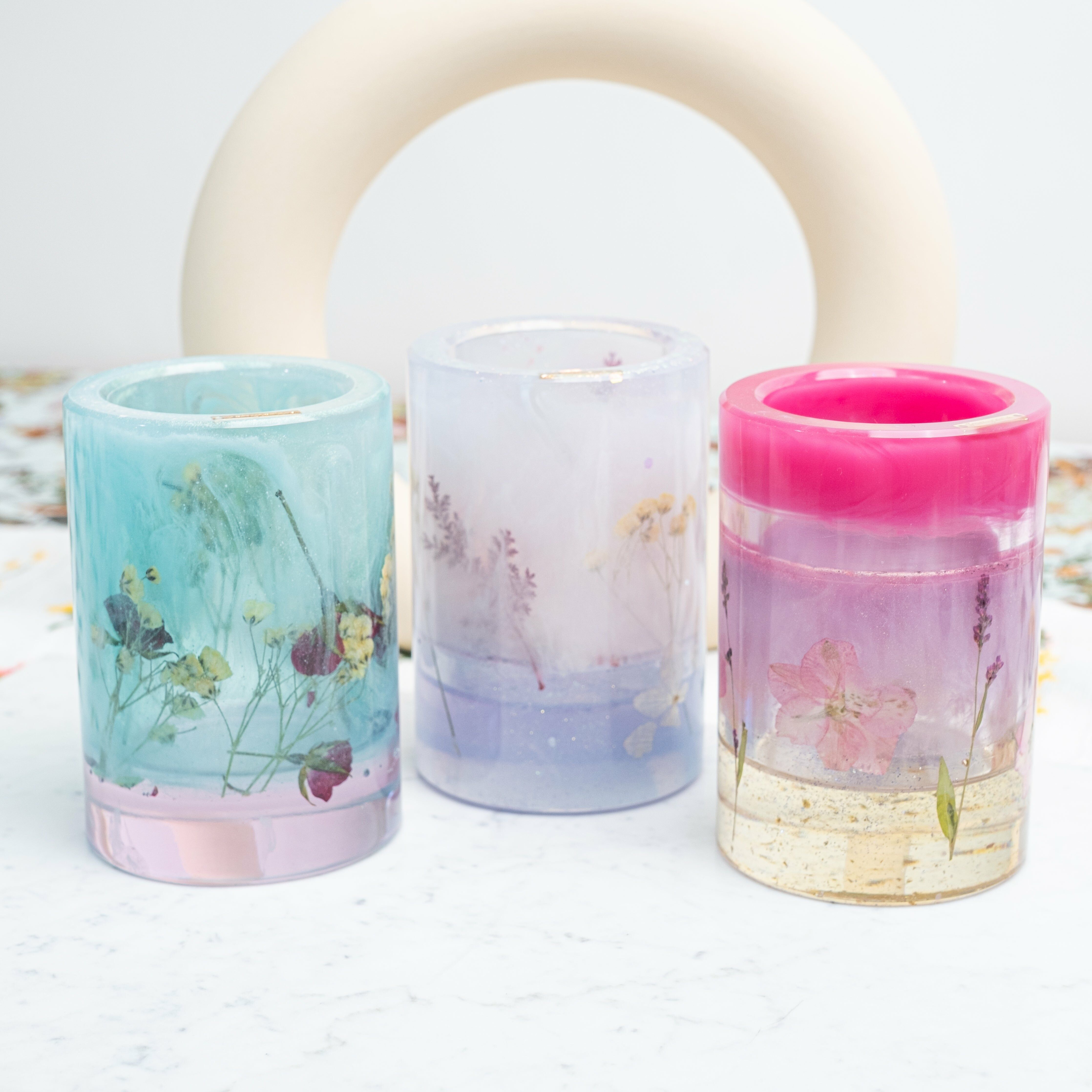 ⑩ Jelly Jar Pen Holder (3 Designs)