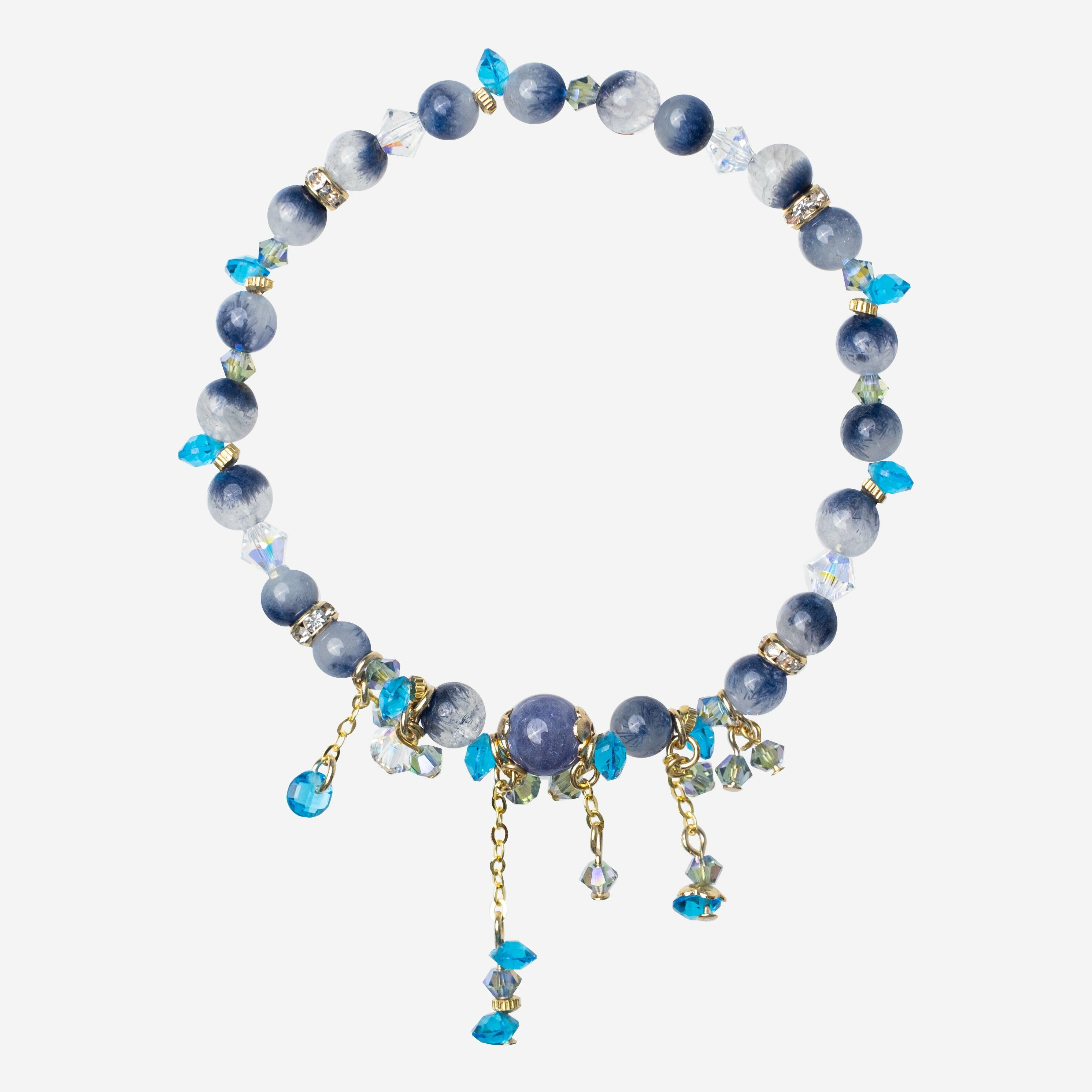 Spring of Calmness Dumortierite CZ Bracelet