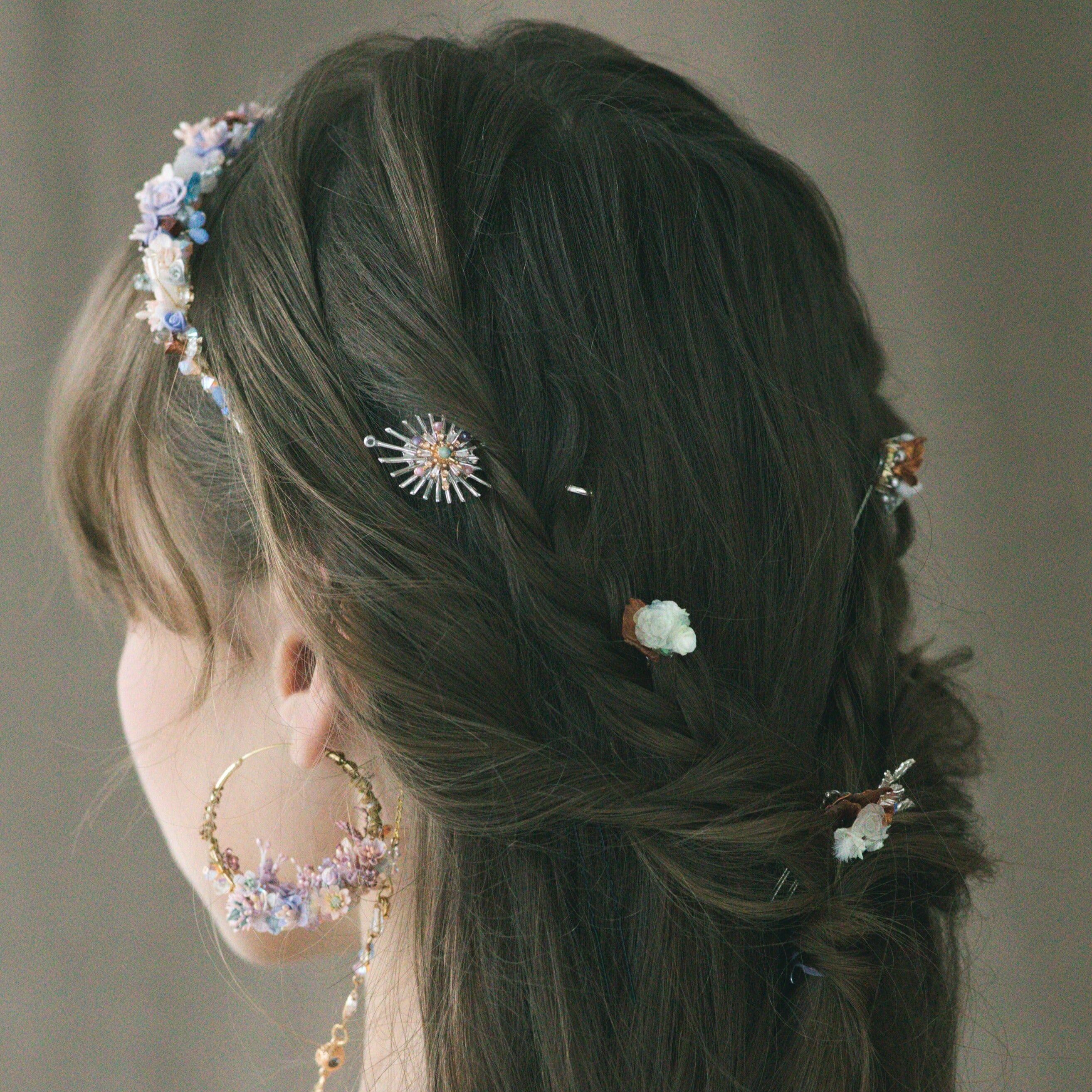 Time Capsule Metallic Rosette Hair Pin Set