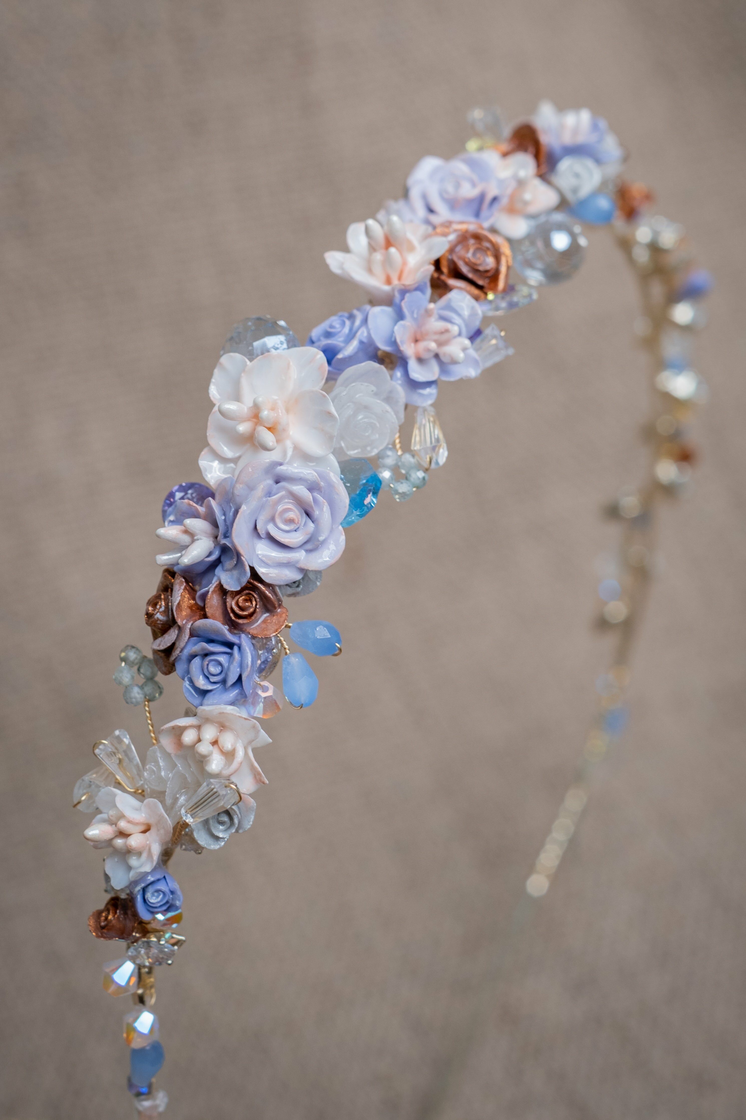 Eden's Roses Flowery Headband with Pendant Set